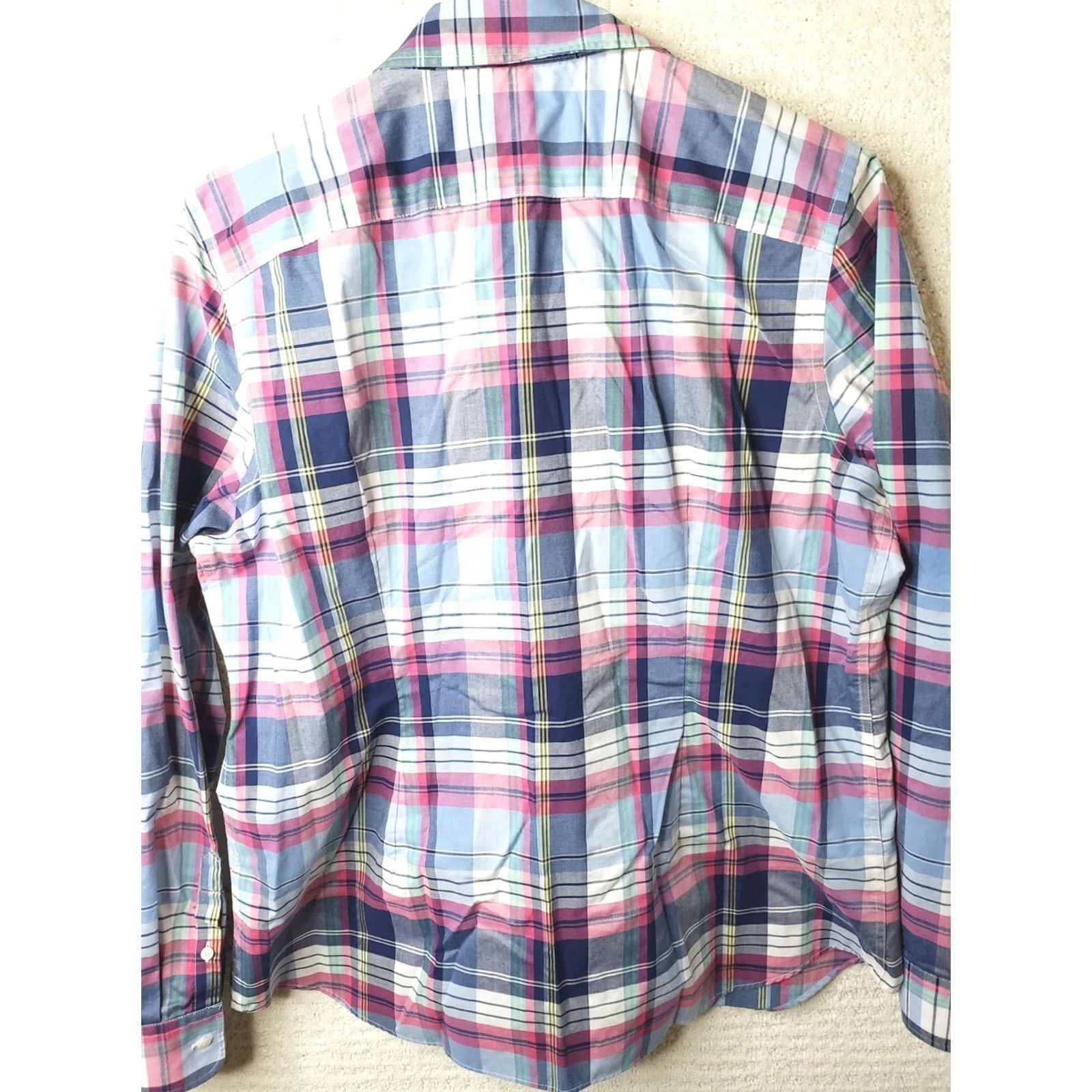 Chaps Chaps Men's XL No Iron Long Sleeve Shirt Button Down Multicolor Plaid Cotton Size US XL / EU 56 / 4 - 7 Thumbnail