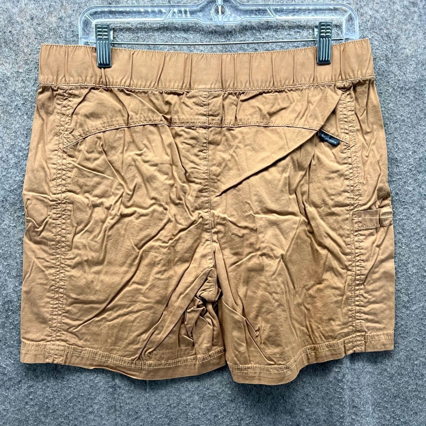 Vintage Columbia Shorts Women Medium Brown Cotton Drawstring UPF Outdoor Hiking Cargo Pocket Casual Summer Spring Fall Men/Women? Size 32" / US 10 / IT 46 - 2 Thumbnail