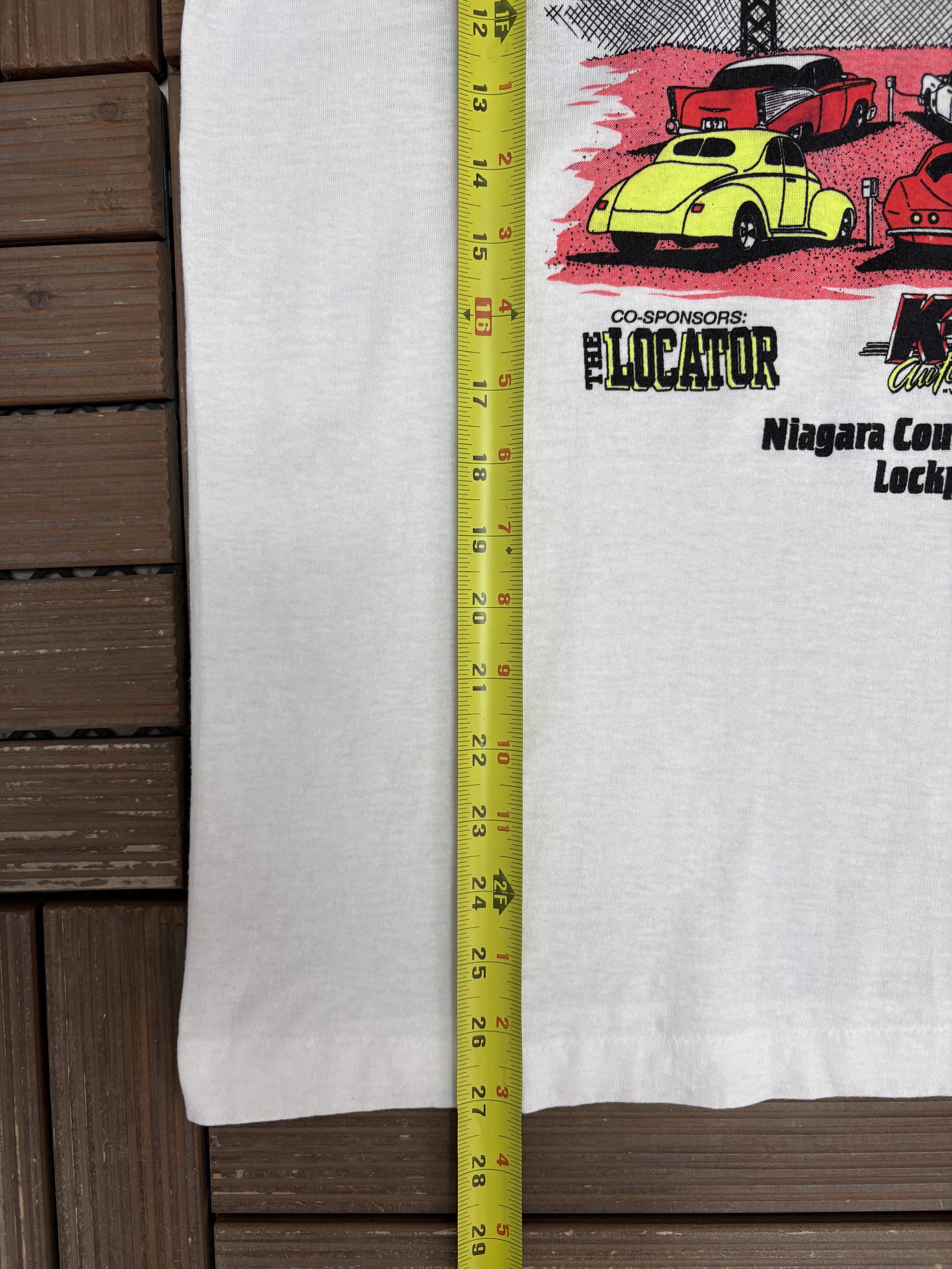 Vintage Niagara '93 Auto Swap Car Shows Vintage White T-Shirt Tee Size US XL / EU 56 / 4 - 8 Thumbnail