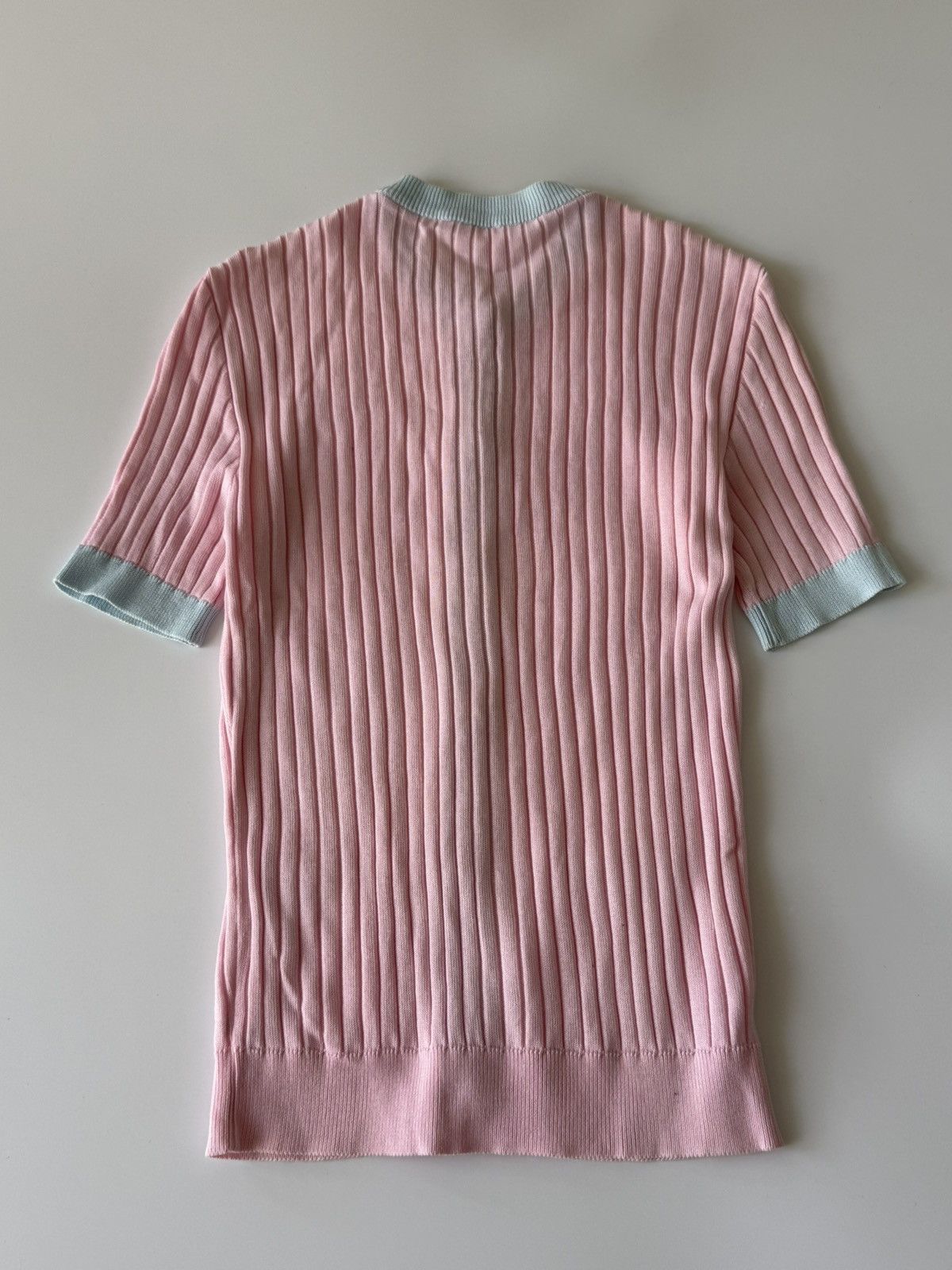 Chanel Chanel Boutique Pink Ribbed Cardigan Size S / US 4 / IT 40 - 2 Thumbnail