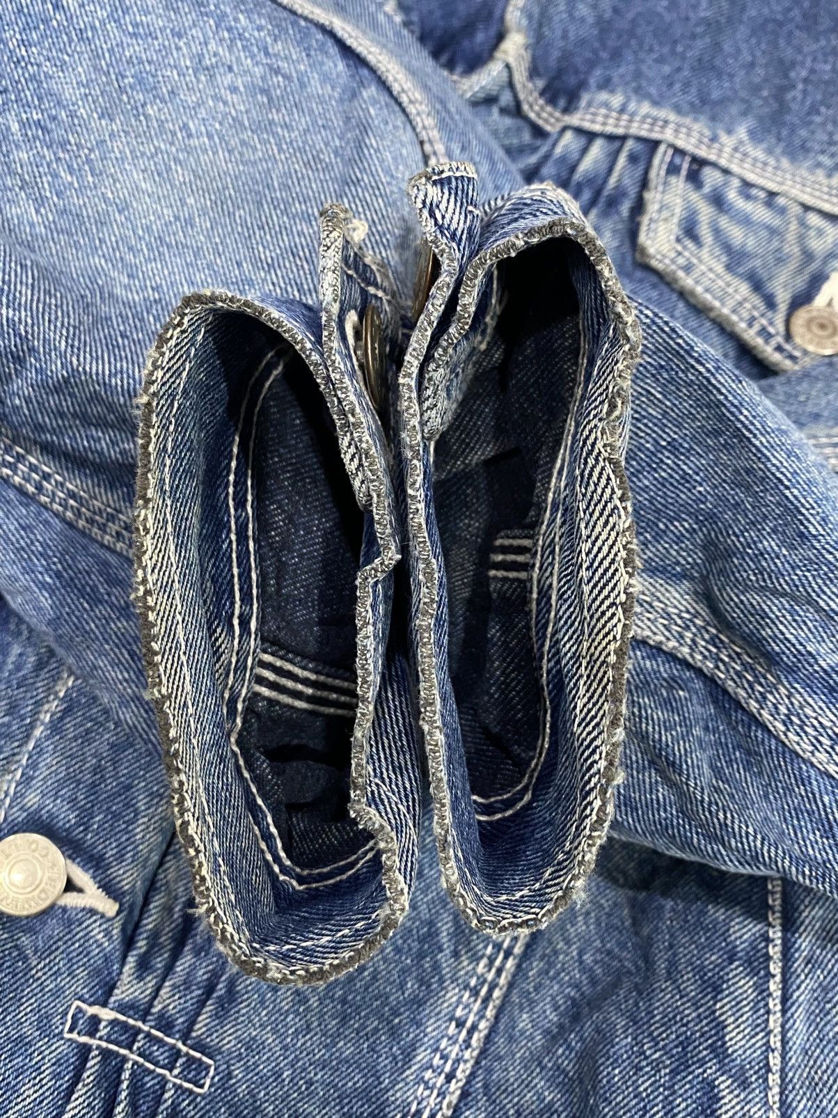 Edwin Vintage EDWIN Denim Jacket Button Double Pocket Size US L / EU 52-54 / 3 - 22 Thumbnail