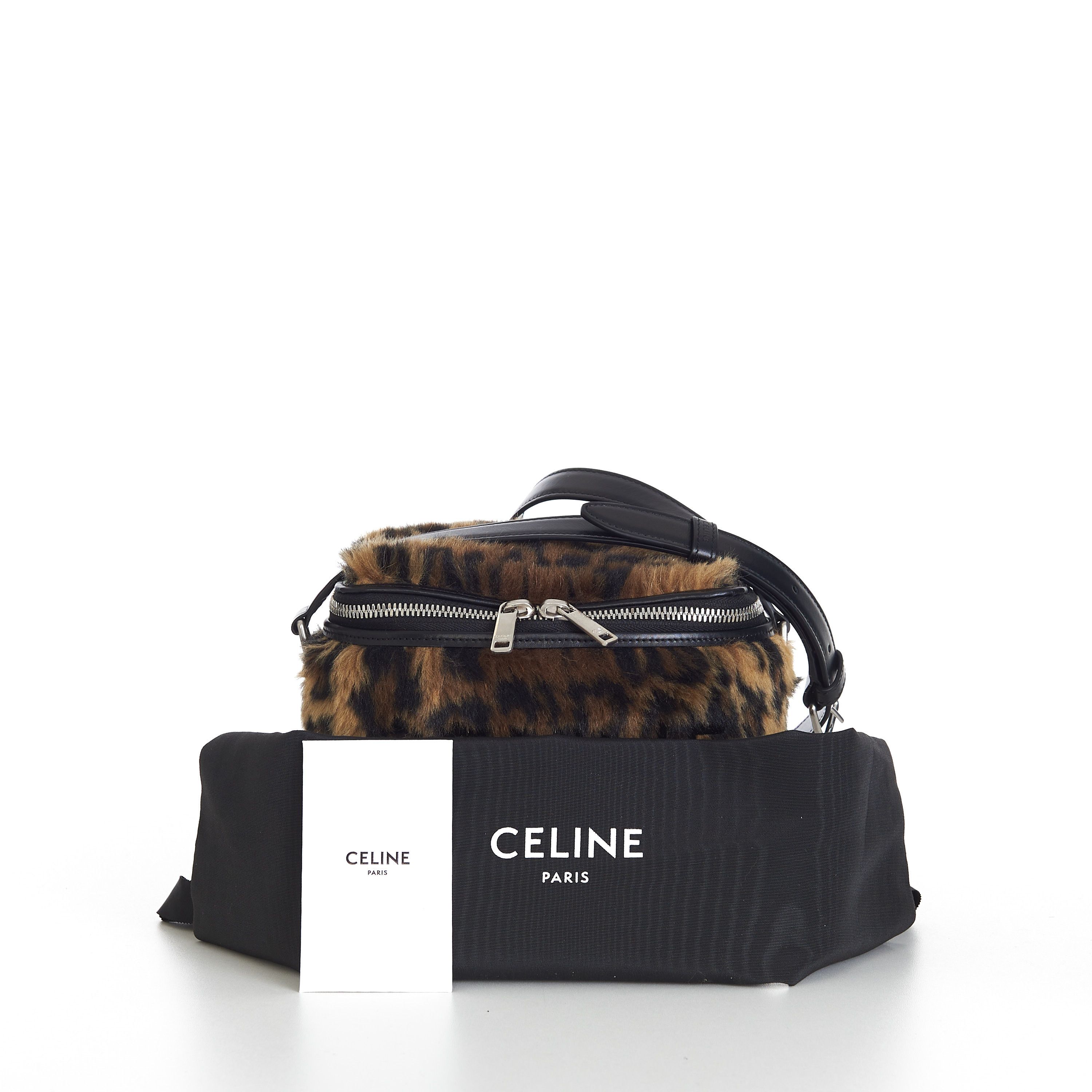 Celine Box Bag In Fluffy Leopard Textile With Celine Print Size ONE SIZE - 9 Thumbnail