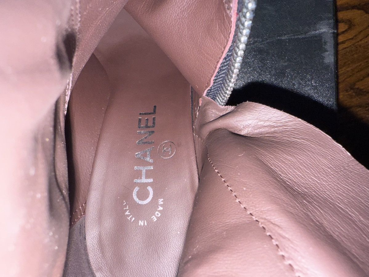 Chanel CHANEL 19B Leather Knee High Tall Boots Heels Size US 8.5 / IT 38.5 - 8 Thumbnail