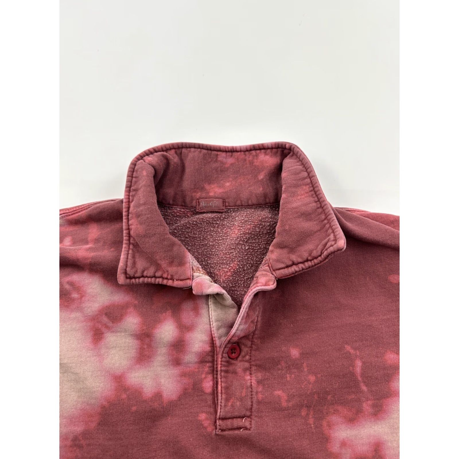 Brandy Melville Brandy Melville Sweatshirt Womens One Size Red 1/4 Zip Pullover Distressed Activewear Size ONE SIZE - 4 Thumbnail