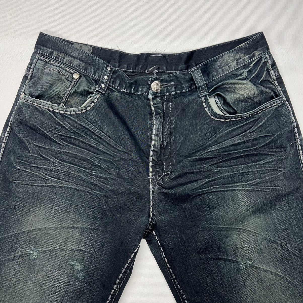 Imperious × Vintage Imperious Delf Jeans Black Denim Stitch Cross Pocket Y2K Size US 38 / EU 54 - 6 Thumbnail