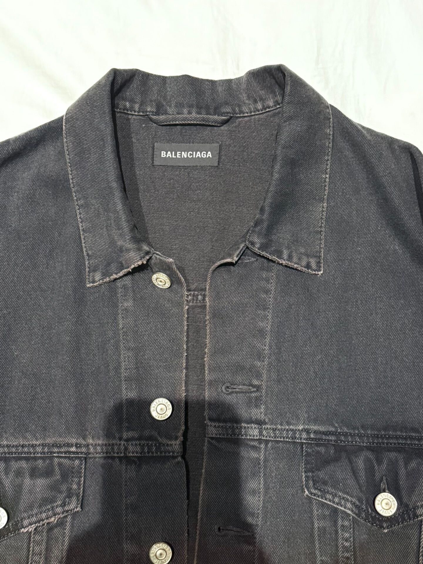 Balenciaga Balenciaga BB Logo Denim Jacket in Black Size US XS / EU 42 / 0 - 7 Thumbnail