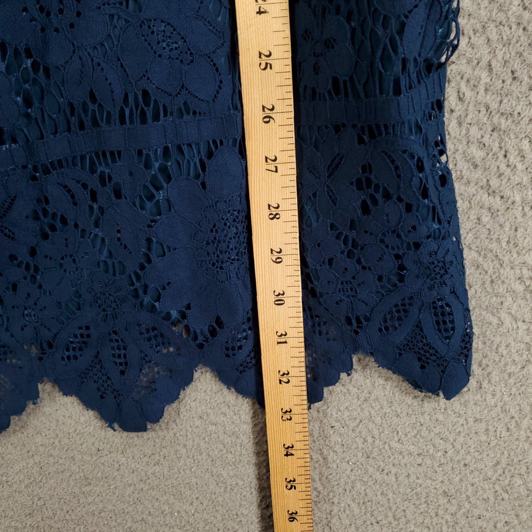 Loft LOFT Womens Lace Mini Dress Size Small Teal Blue Scalloped Hem NWT Size S / US 4 / IT 40 - 3 Thumbnail