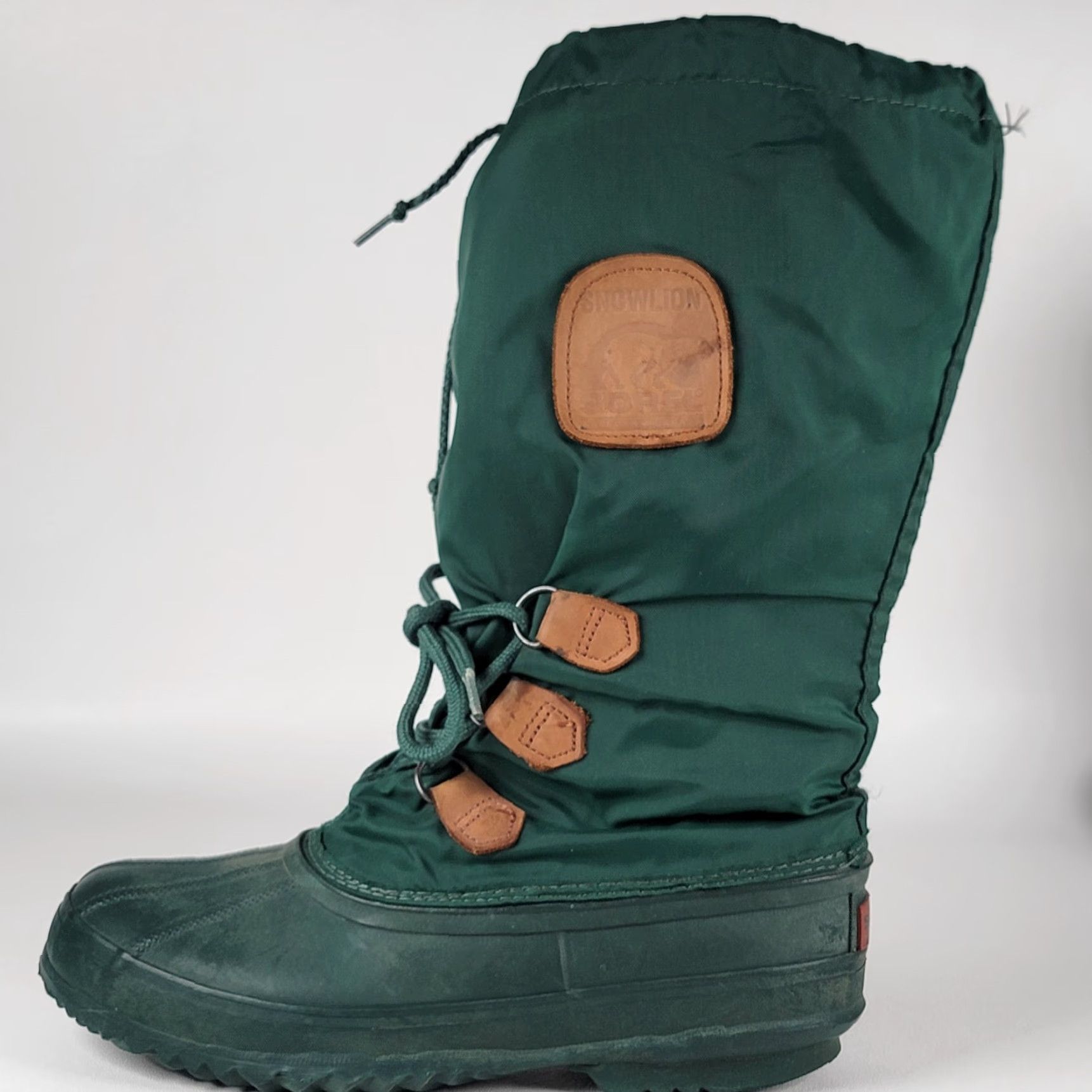 SOREL VINTAGE Sorel Snowlion Tall Green Women’s Snow Boot 9 Canada Felt Liners Mid-Calf Lace Up Insulated Size US 9 / IT 39 - 7 Thumbnail
