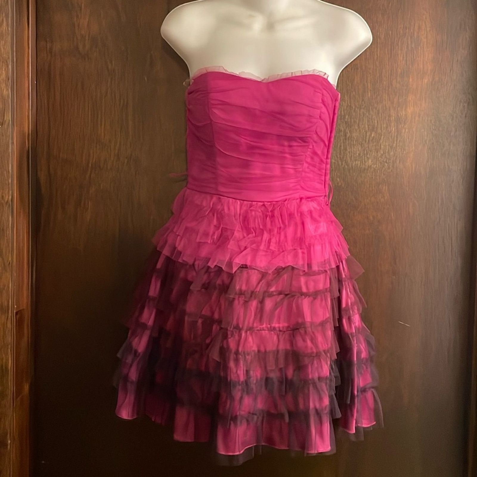 Vintage Teeze Me Junior's 5 Ombre Ruffled Tulle Mini Party Dress Size S / US 4 / IT 40 - 1 Thumbnail