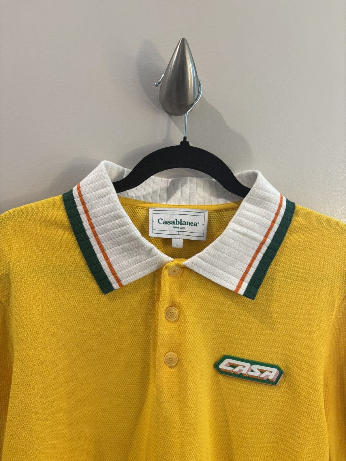 Casablanca PIQUE POLO SHIRT Size US L / EU 52-54 / 3 - 3 Thumbnail