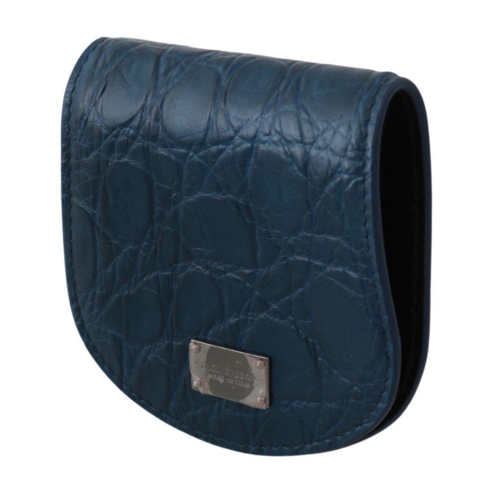 Dolce & Gabbana Dolce & Gabbana Blue Leather Holder Pocket Condom Case Size ONE SIZE - 2 Thumbnail