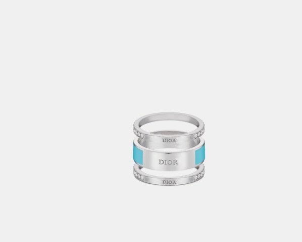 Dior o1w1db11224 Size: OS / Ring Set in Silver & Blue Size ONE SIZE - 3 Thumbnail