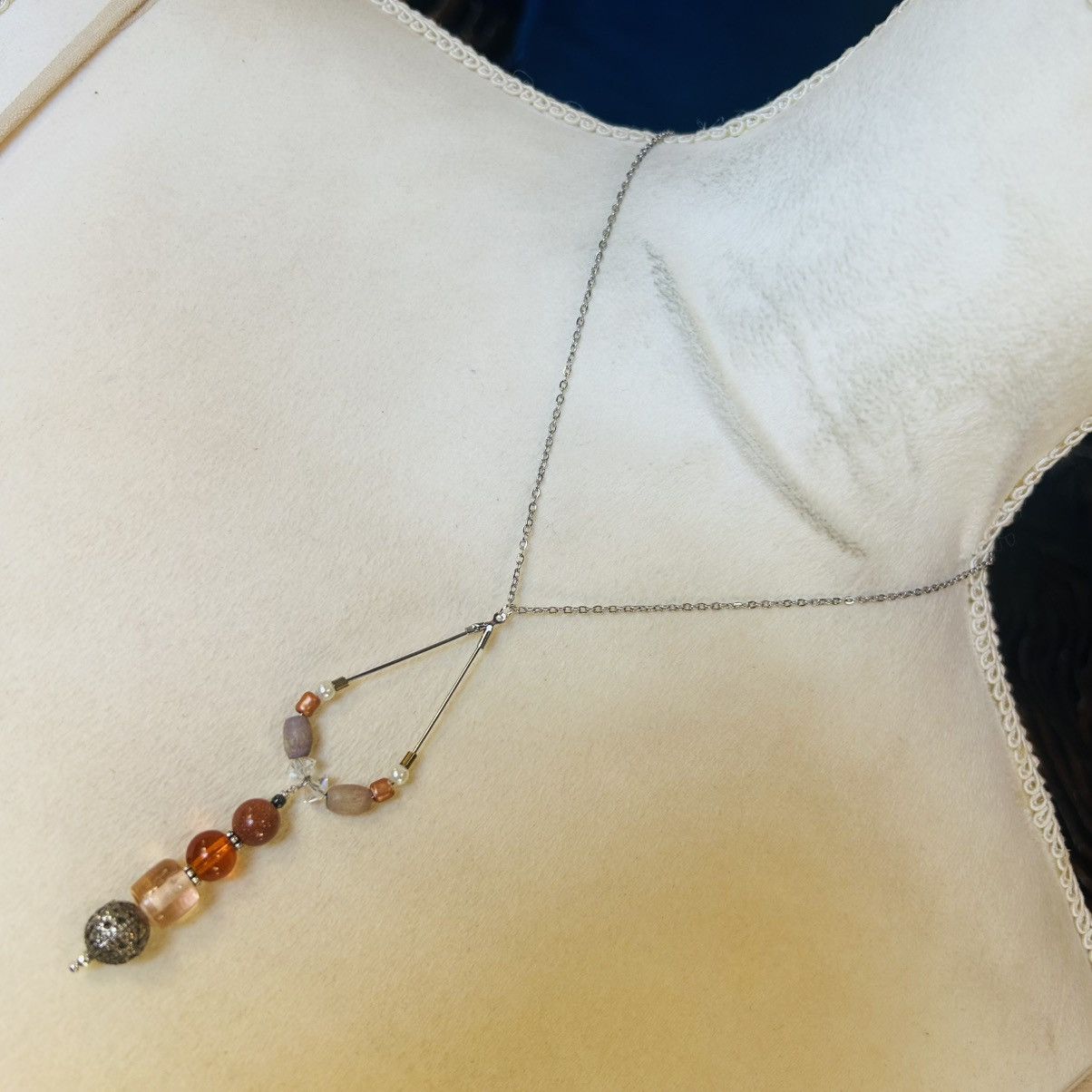 Handmade Handcrafted vintage bead changeable charm pendant necklace Size ONE SIZE - 2 Thumbnail
