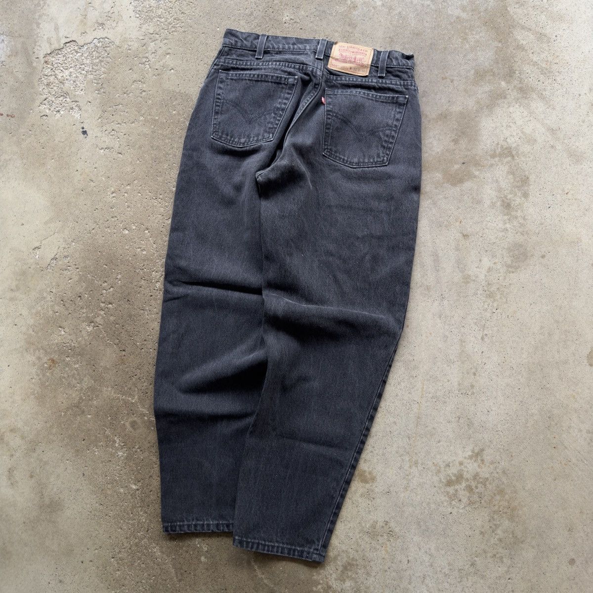 Levi's 90s Levi's 560 Faded Black Jeans ERD Grunge Chrome Size US 31 - 7 Thumbnail