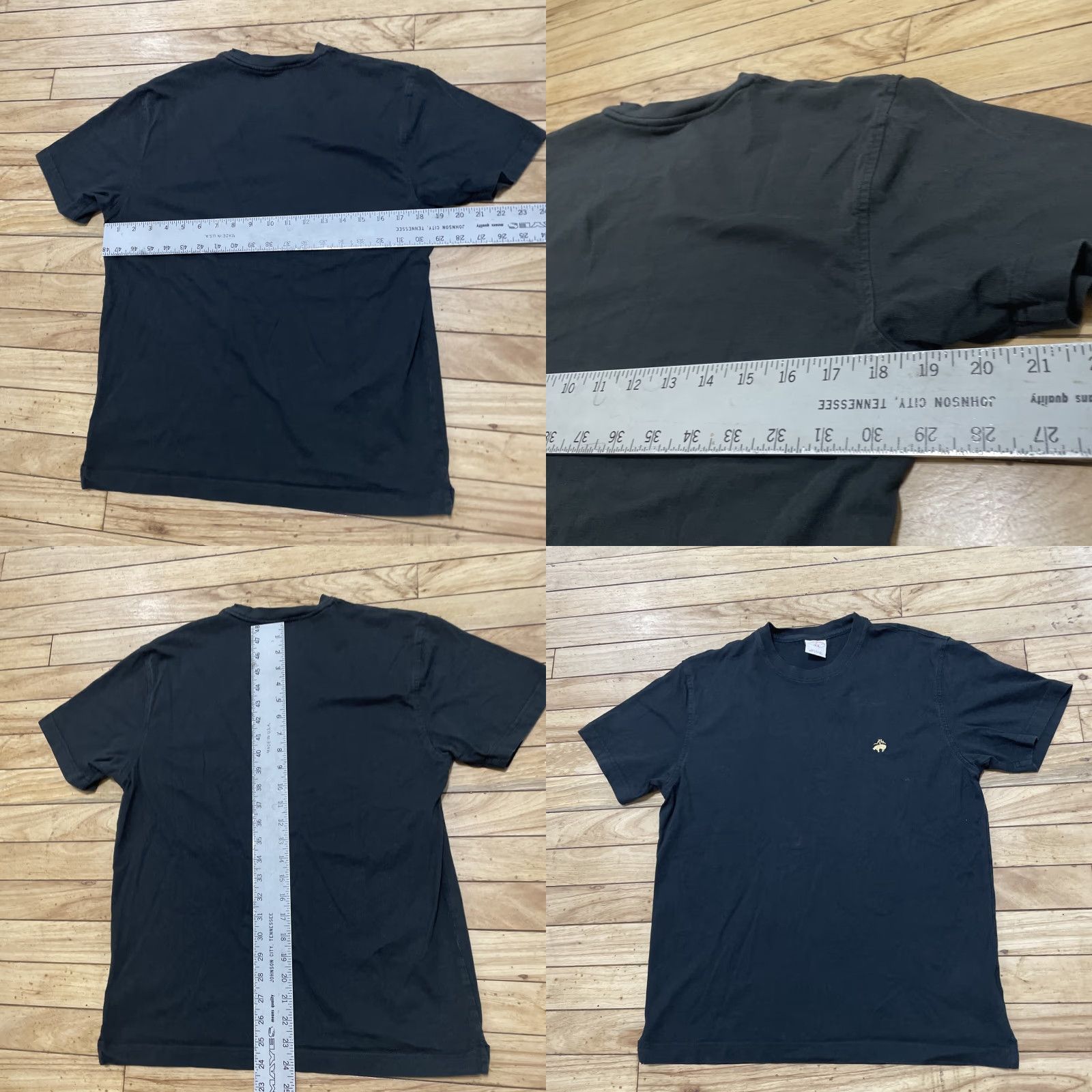 Brooks Brothers BROOKS BROTHERS 1818 TShirt Men M Black Classic Gold Crest Logo Crew Tee Shirt M Size US M / EU 48-50 / 2 - 8 Thumbnail
