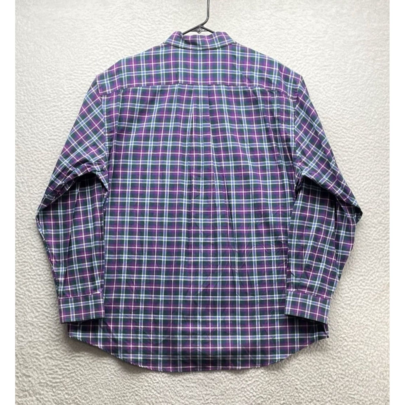 Vineyard Vines Vineyard Vines Murray Shirt Mens XL Purple Green Plaid Check Classic Fit Preppy Button-Up Button-Down N/A Size US XL / EU 56 / 4 - 5 Thumbnail