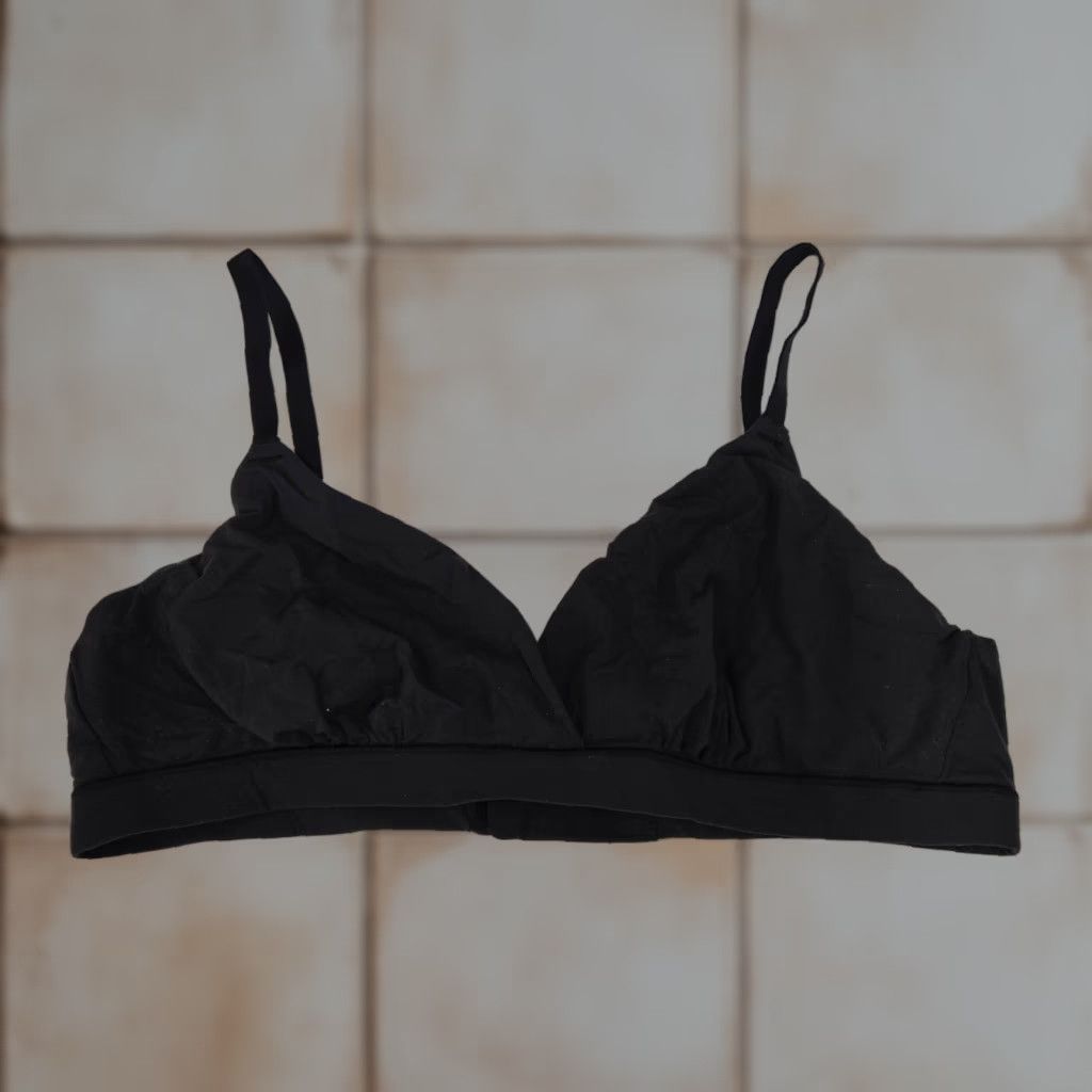 Skims Wireless Black Bralette Bra Medium Mesh Adjustable Strap Women