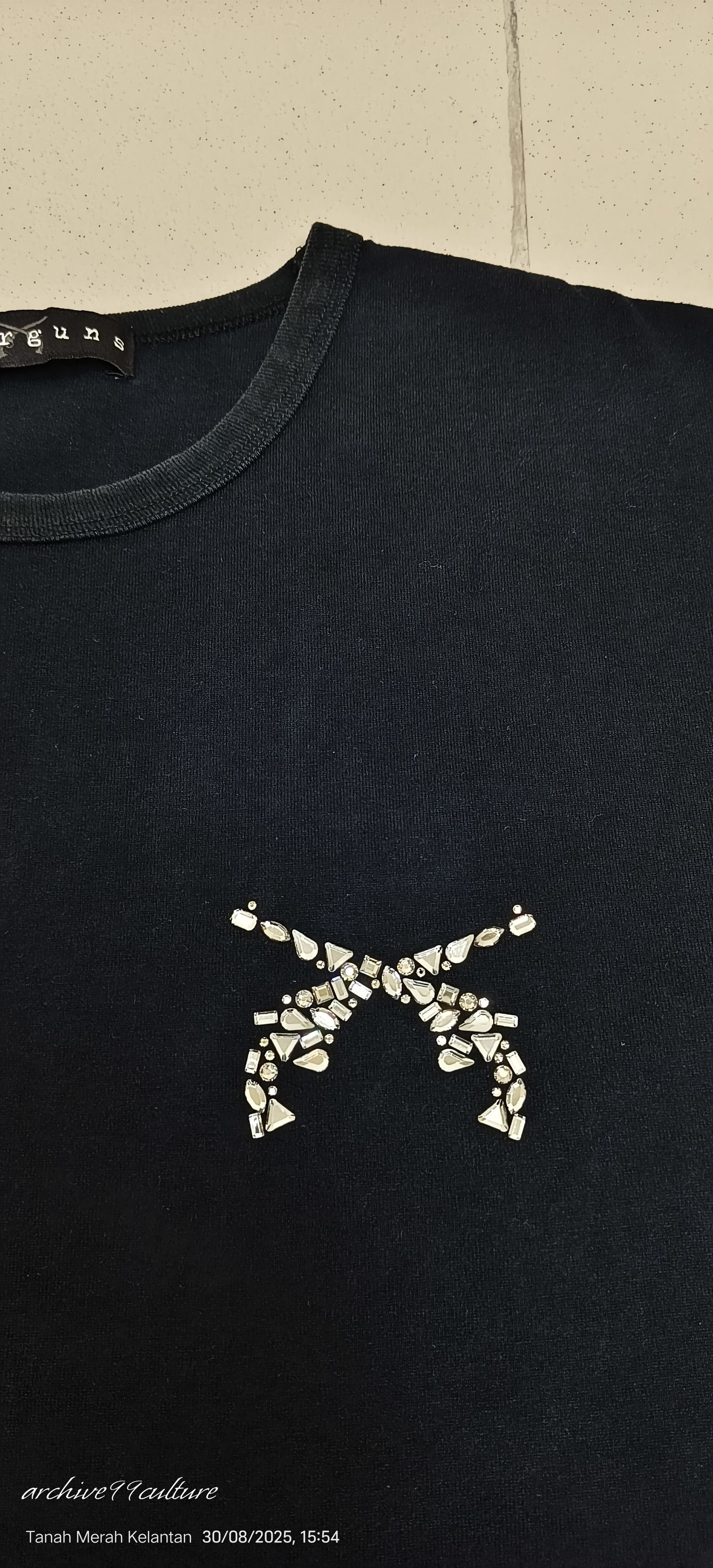 roarguns Archive FW2000 Roarguns Swarovski crystal logo's t shirt Size US L / EU 52-54 / 3 - 13 Thumbnail