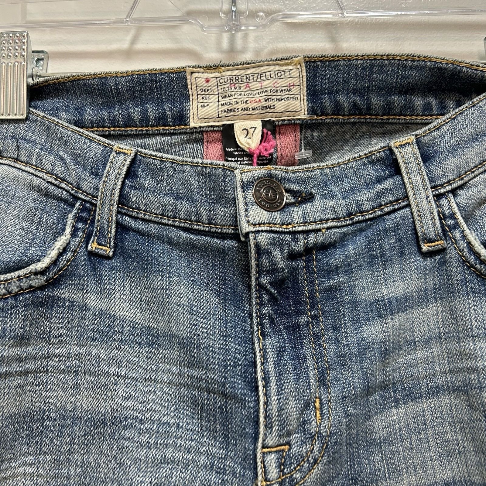 Current/Elliot Current Elliot x Hatch Jeans Womens Blue The Boyfriend Mater Size 27" / US 4 / IT 40 - 9 Thumbnail