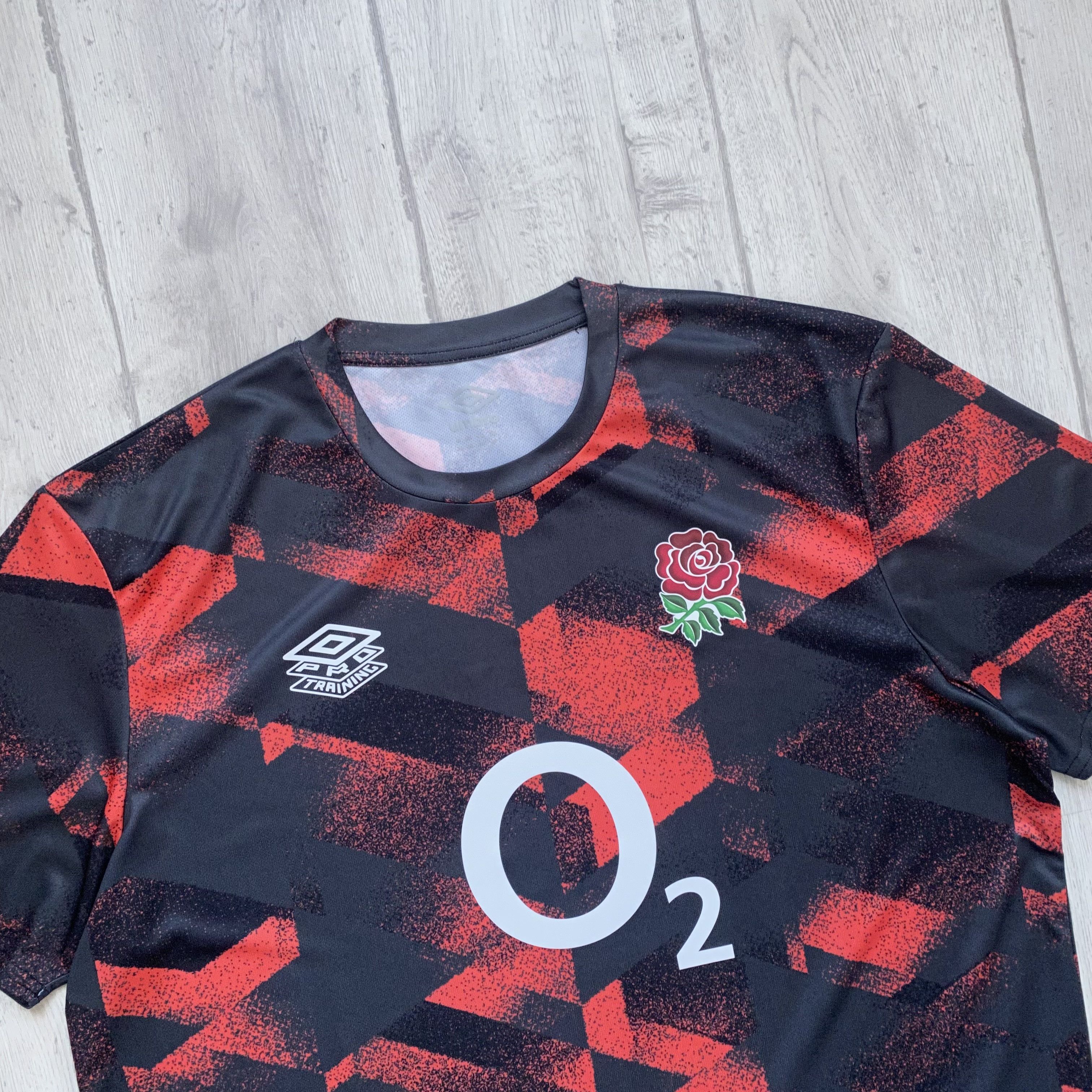 Umbro 🏈 Blockore Umbro England Rugby Jersey World Cup Drill Rare Size US XXL / EU 58 / 5 - 2 Thumbnail