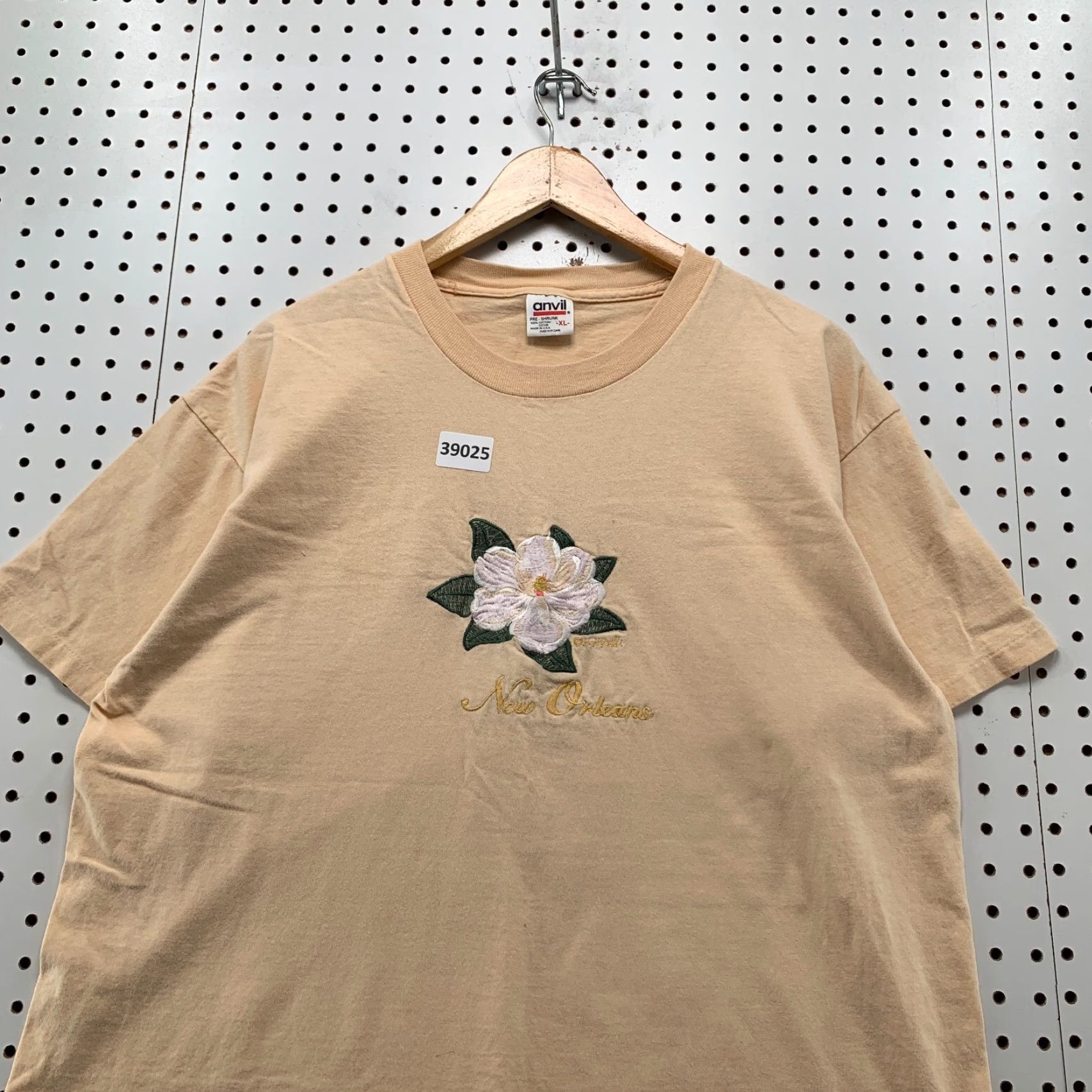 Anvil VINTAGE Anvil 90s Floral Shirt Adult XL Orange Single Stitch Flower USA Mens Size US XL / EU 56 / 4 - 5 Thumbnail