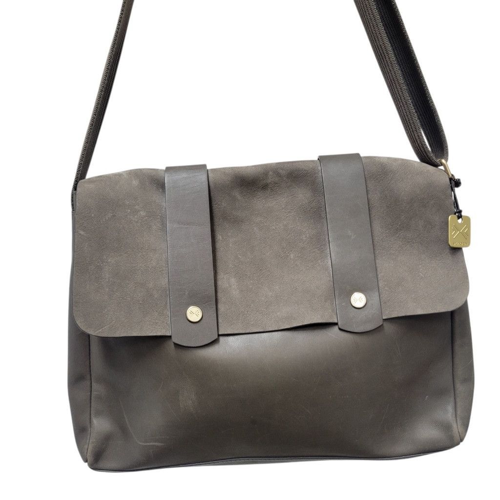 Skagen SKAGEN Men Gray Messenger Genuine Cowhide Leather Bag Size ONE SIZE - 3 Thumbnail