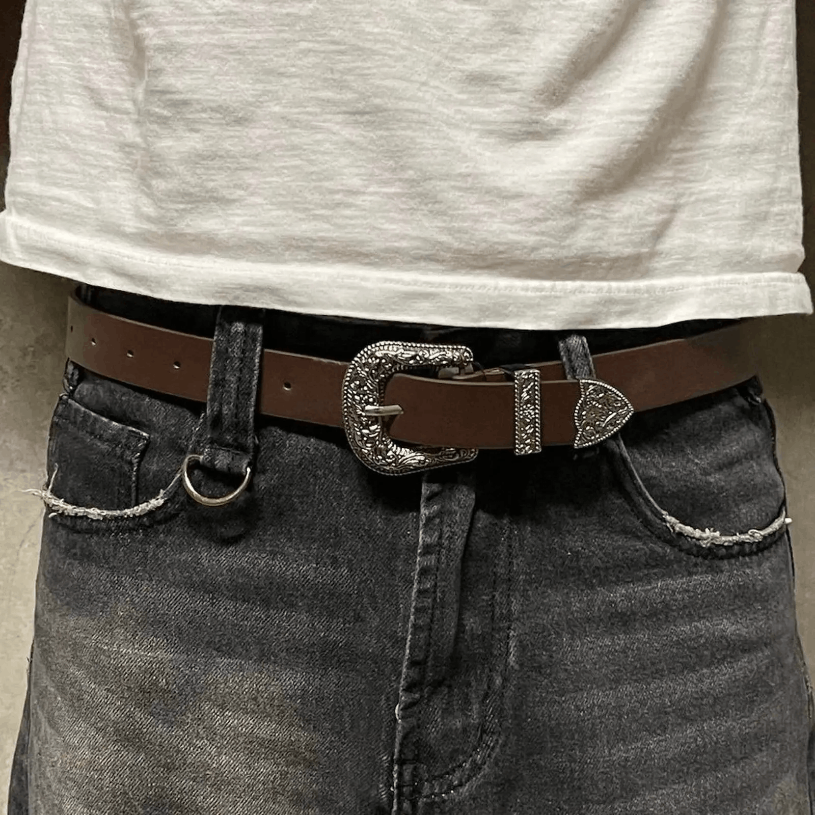Other Brown western style belt 26-32 MENS Size ONE SIZE - 1 Thumbnail