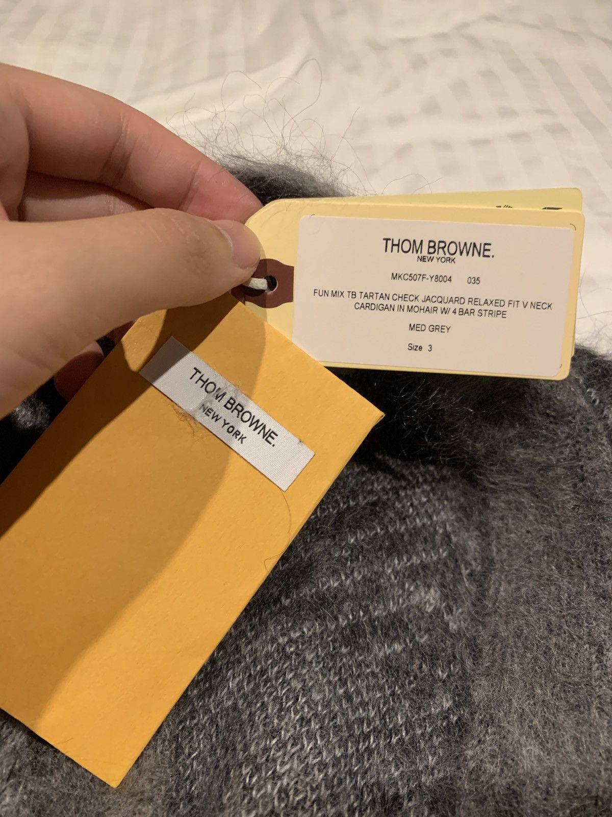 Thom Browne Thom Browne Tartan Plaid Mohair Cardigan in size 3 Size US M / EU 48-50 / 2 - 11 Thumbnail