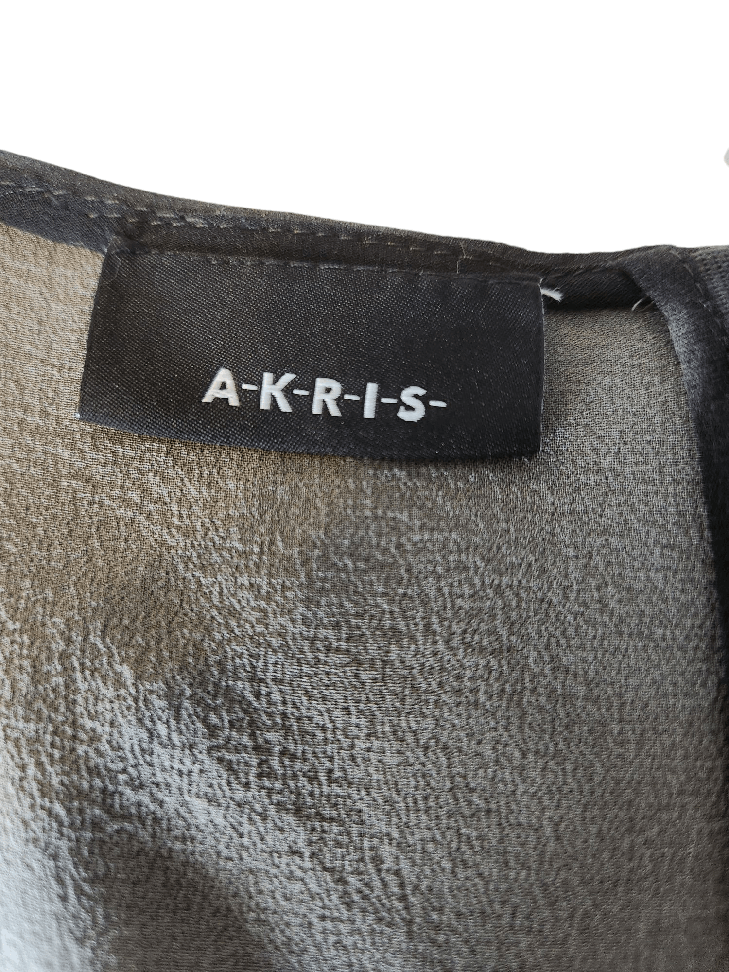 Akris Fluid silk shell blouse with graphic print detail. Size L / US 10 / IT 46 - 6 Thumbnail