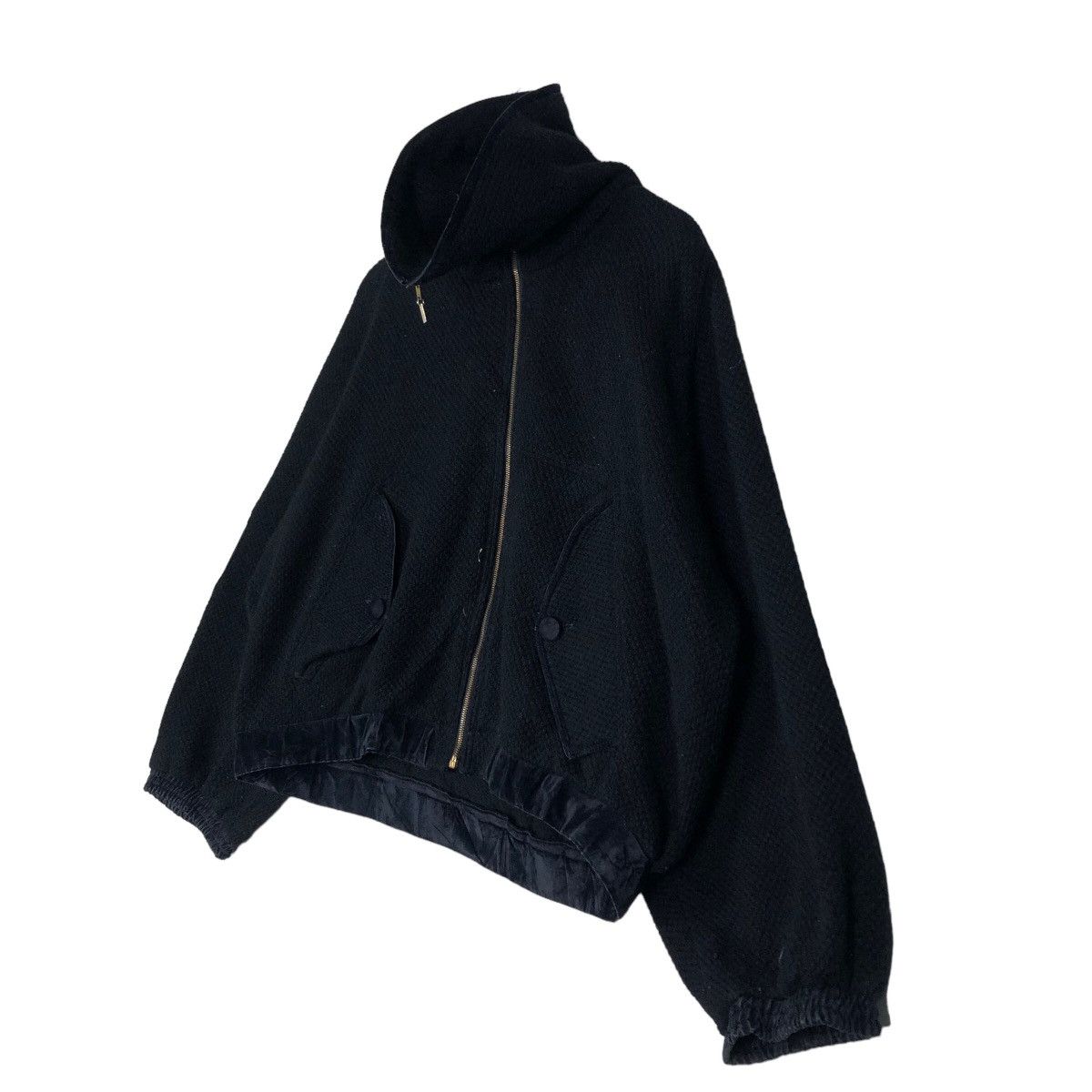 Japanese Brand 🔥Vintage Cropped Bomber Jacket Black Issey Miyake Japan Size US M / EU 48-50 / 2 - 2 Thumbnail