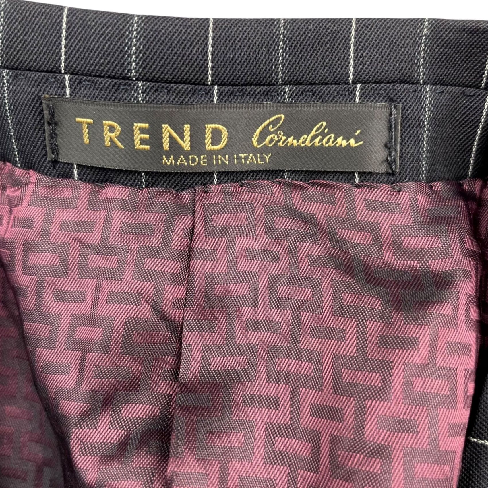 Corneliani Corneliani Trend Men's 2-Button Suit Black Pinstripe • Italy • 42L | 34x32 Size 42R - 5 Thumbnail