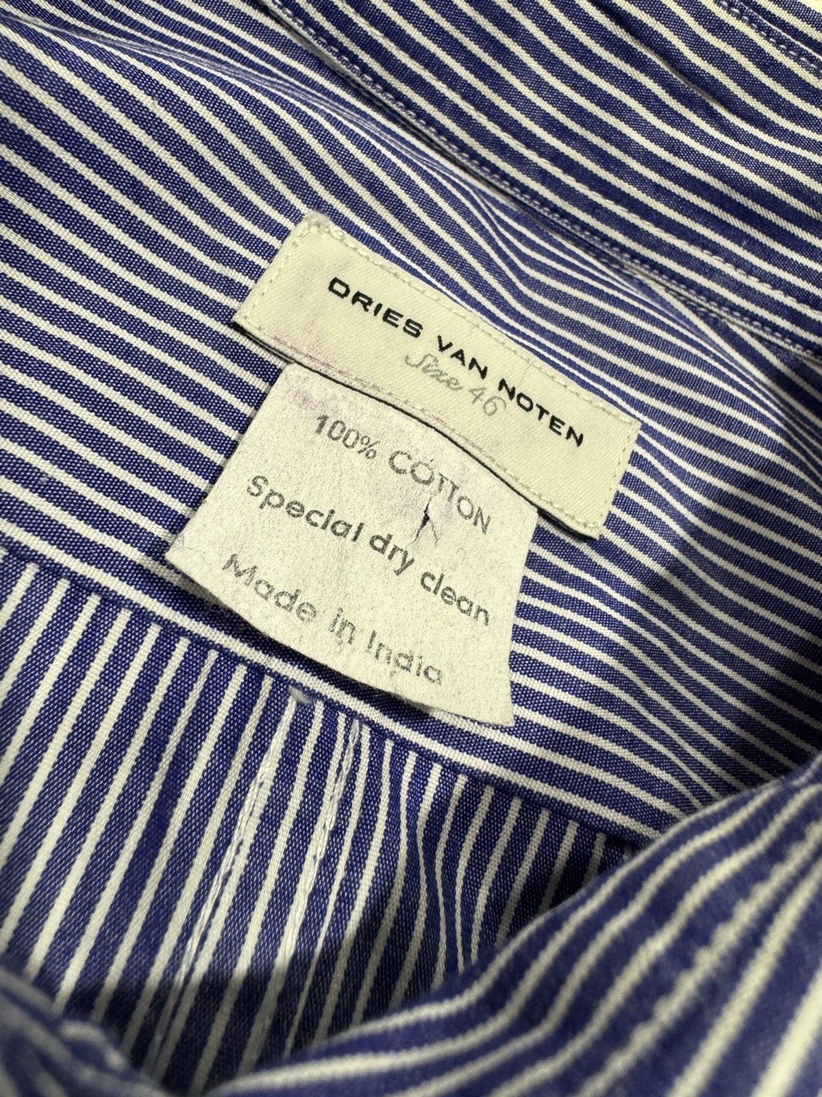 Dries Van Noten Stripes Textured Shirt Size US S / EU 44-46 / 1 - 4 Thumbnail