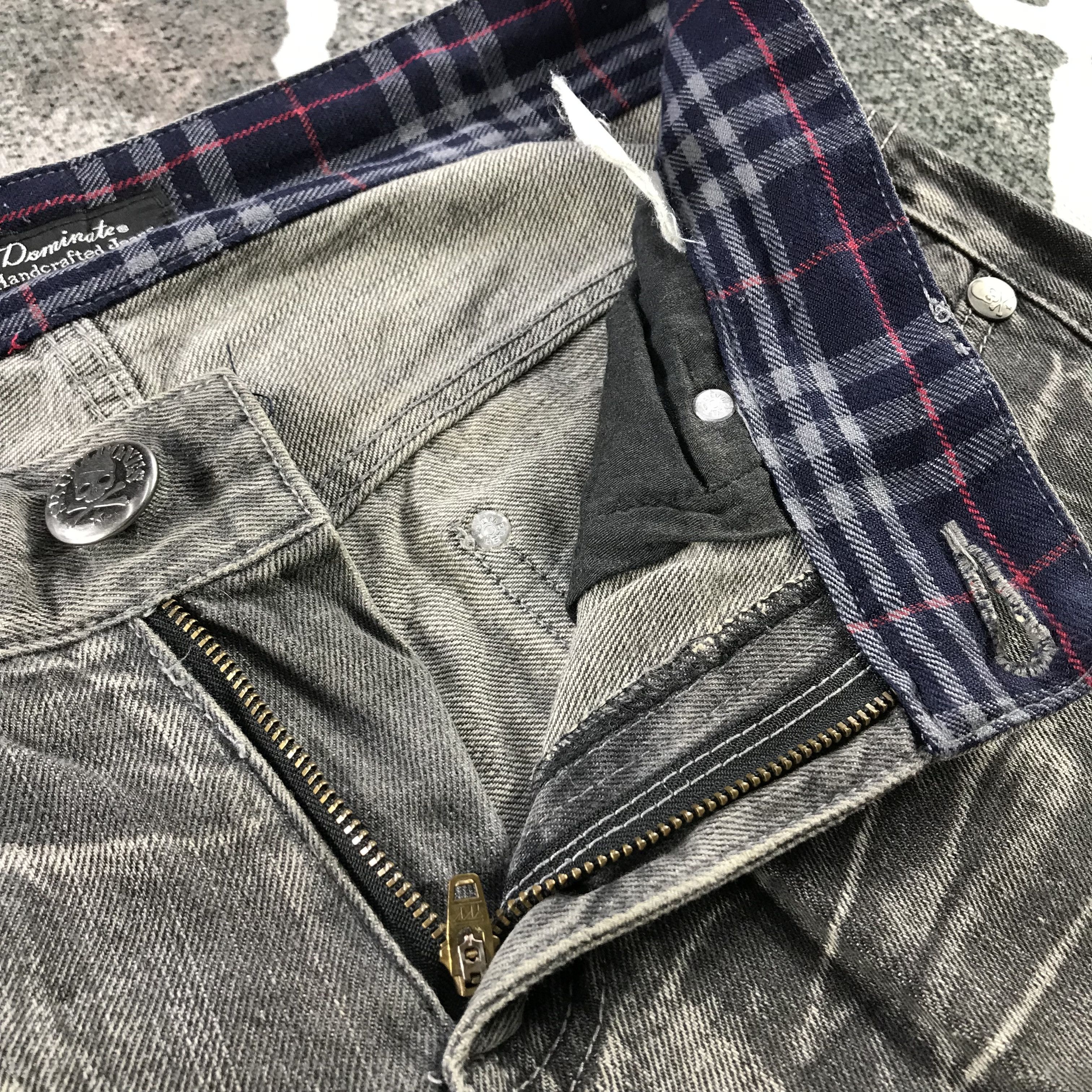 Japanese Brand Dominate Handcrafted Jeans Faded Black Denim KJ3192 Size US 30 / EU 46 - 8 Thumbnail