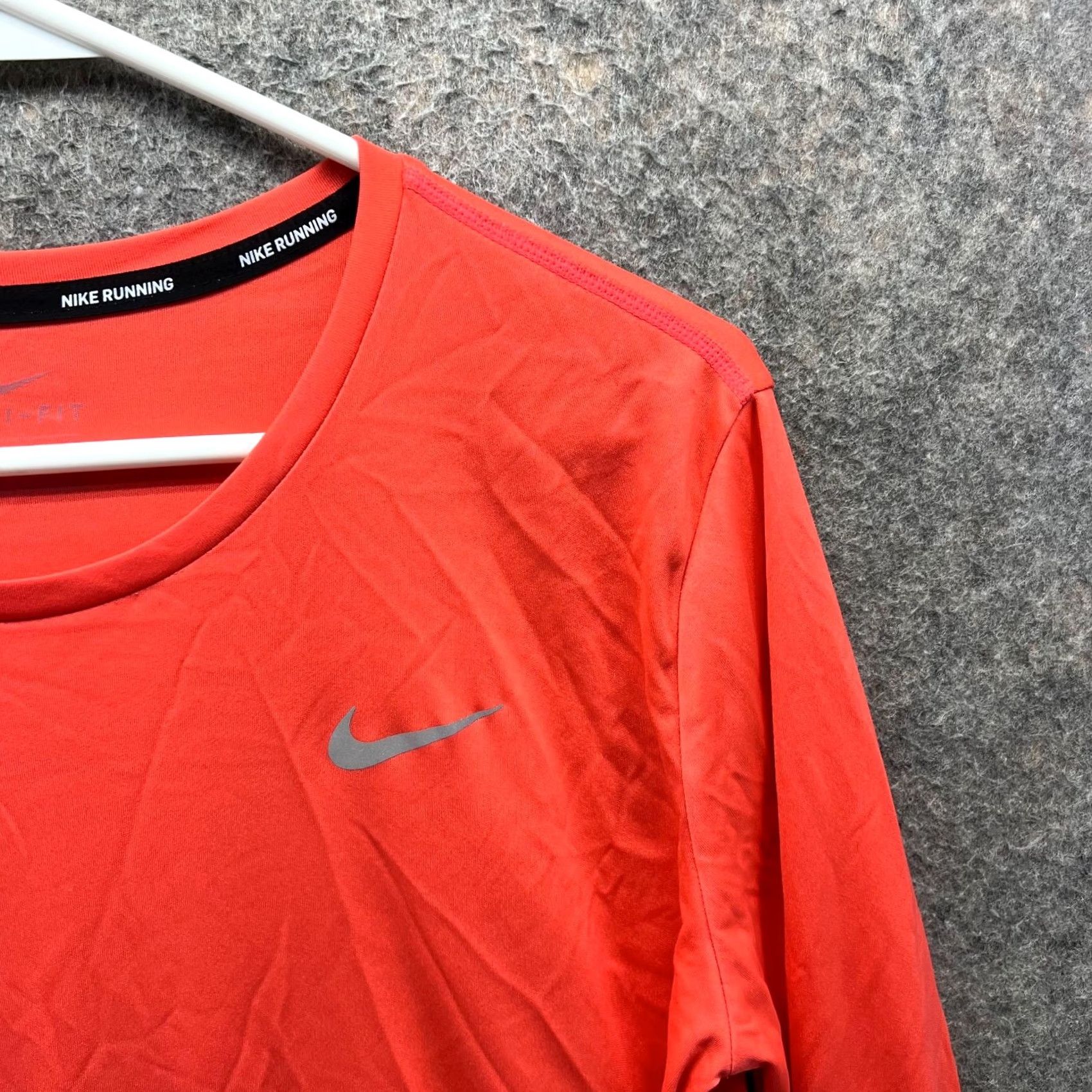 Nike Nike Shirt Women Large Orange Dri-Fit Long Sleeve Athletic Running T‑Shirt Miller Swoosh Size L / US 10 / IT 46 - 6 Thumbnail
