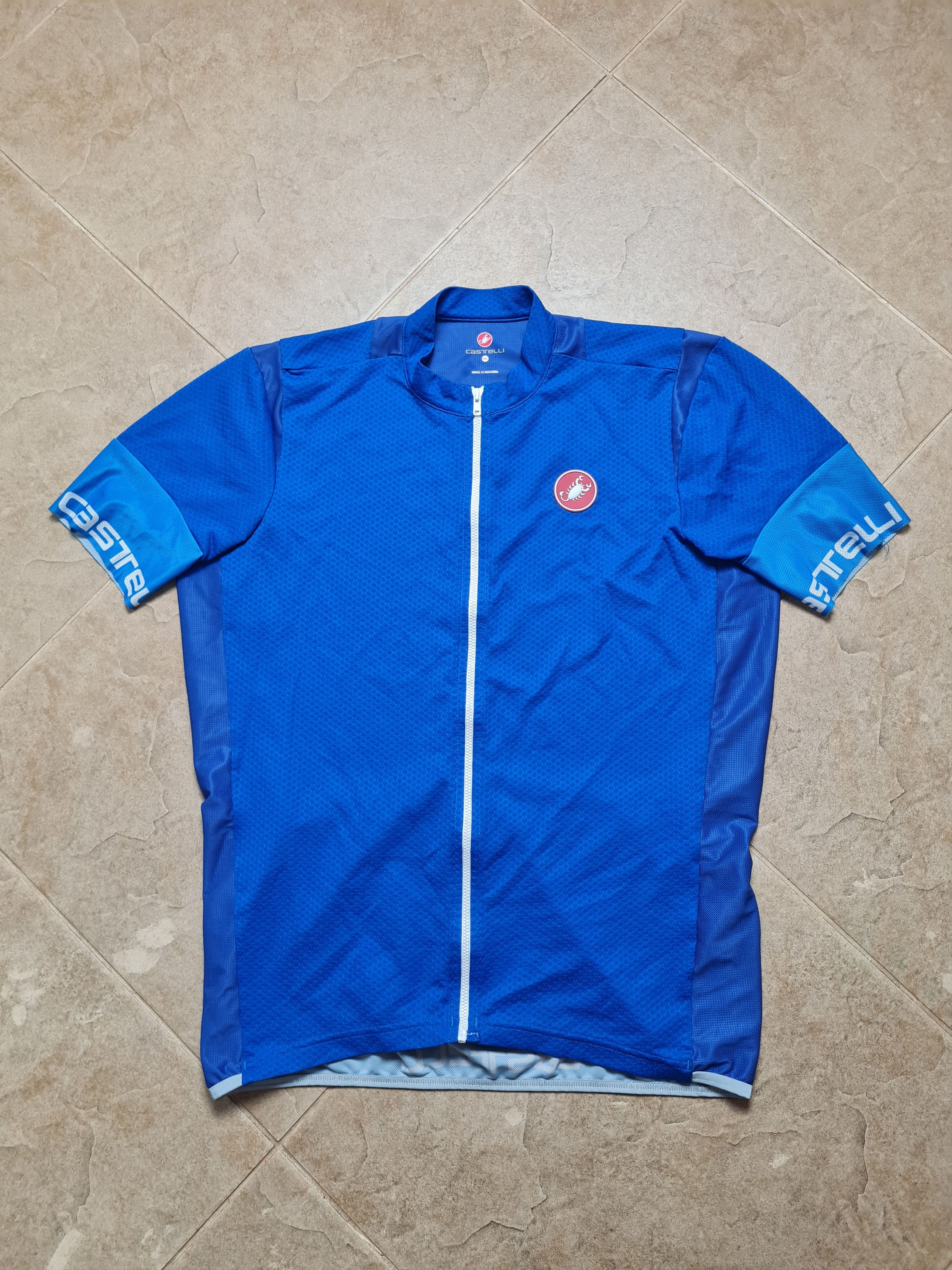 Other Bike Shirt CASTELLI ENTRANTA CYCLING Shirt Blue YKK VISLON Size US XXL / EU 58 / 5 - 9 Thumbnail