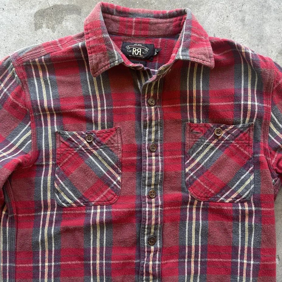 RRL Ralph Lauren RRL Ralph Lauren Double RL Plaid Flannel Button Shirt Size US S / EU 44-46 / 1 - 2 Thumbnail
