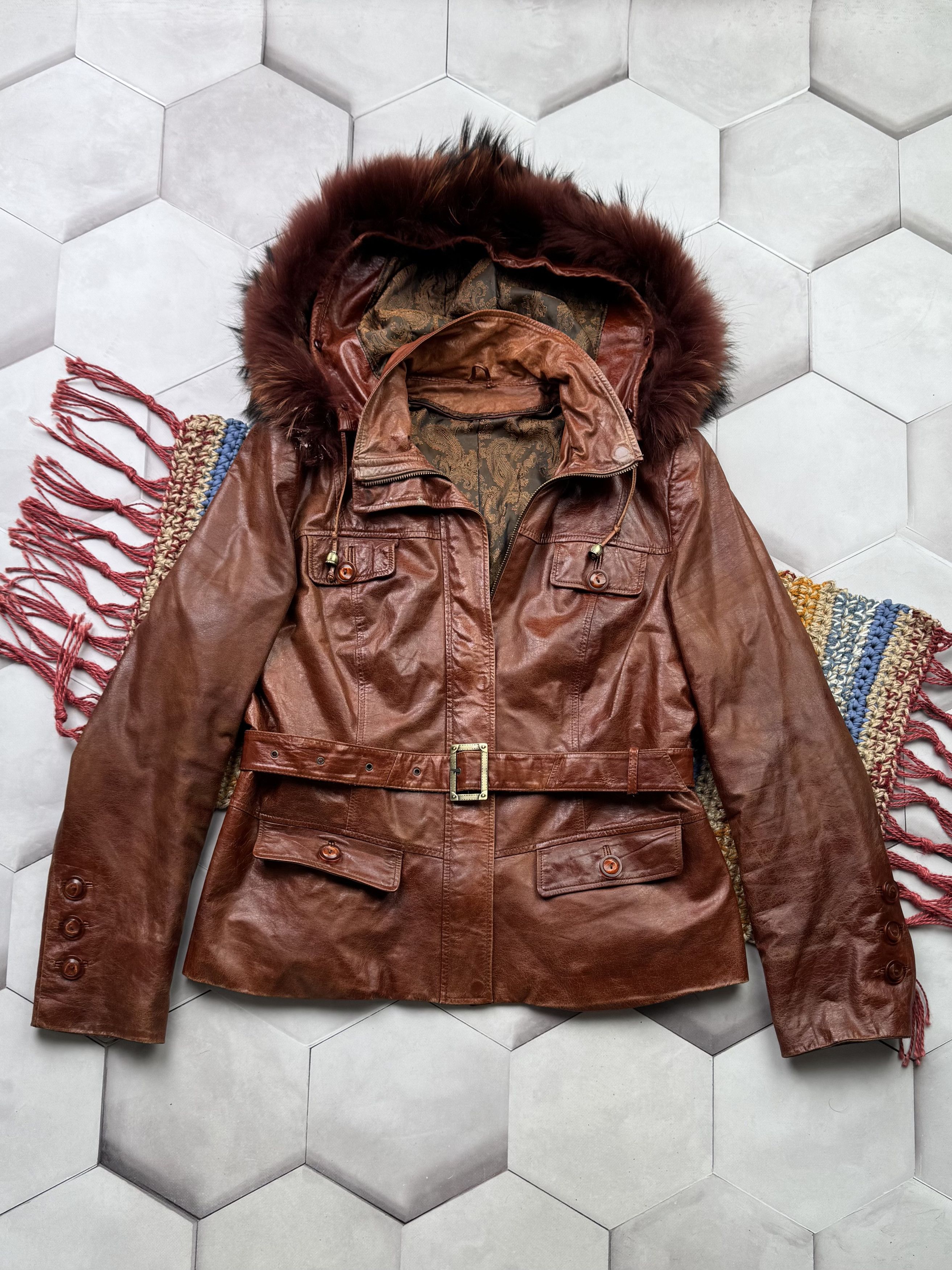 Stussy × Vintage Stussy 00s vintage hooded leather jacket