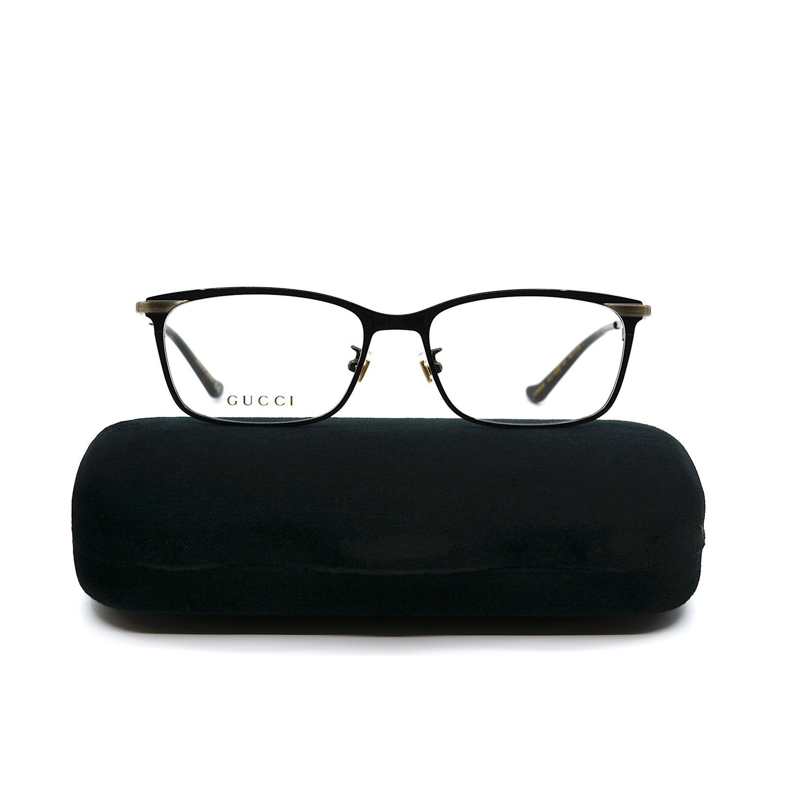 Gucci NEW GUCCI GG1130OJ 001 TITANIUM BLACK EYEGLASSES FRAME Size ONE SIZE - 5 Thumbnail