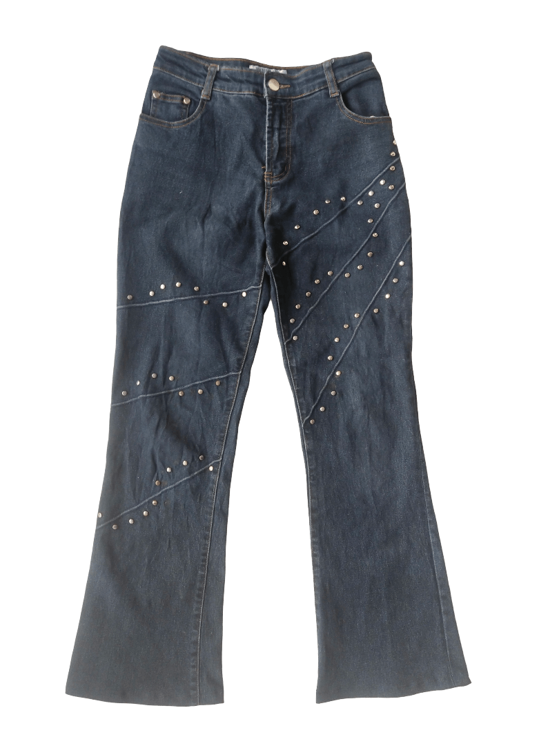 Hysteric Glamour Haphazard Jeans Workshop Studded Flare Denim Y2K Punk Japan Size US 26 / EU 42 - 1 Thumbnail