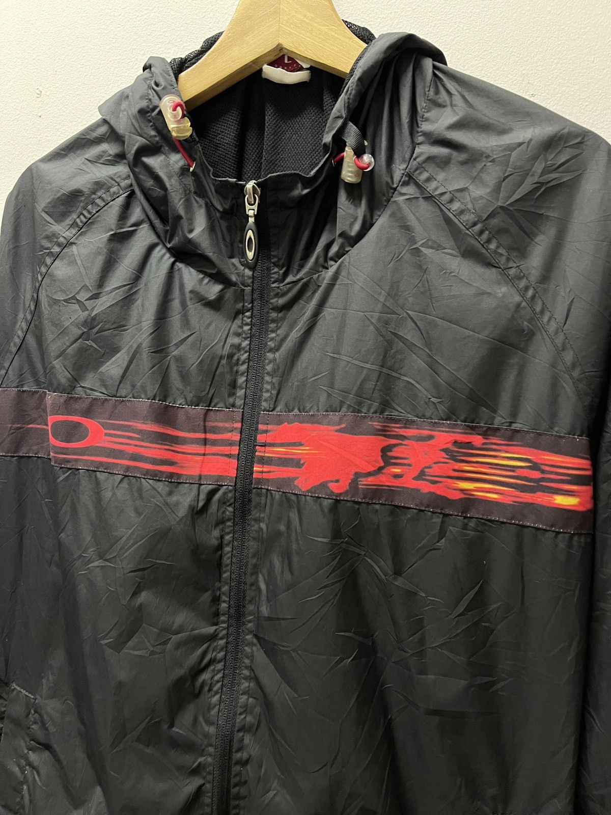 Oakley × Vintage 🔥Vintage Oakley Fire Skull Windbreaker Size US L / EU 52-54 / 3 - 2 Thumbnail