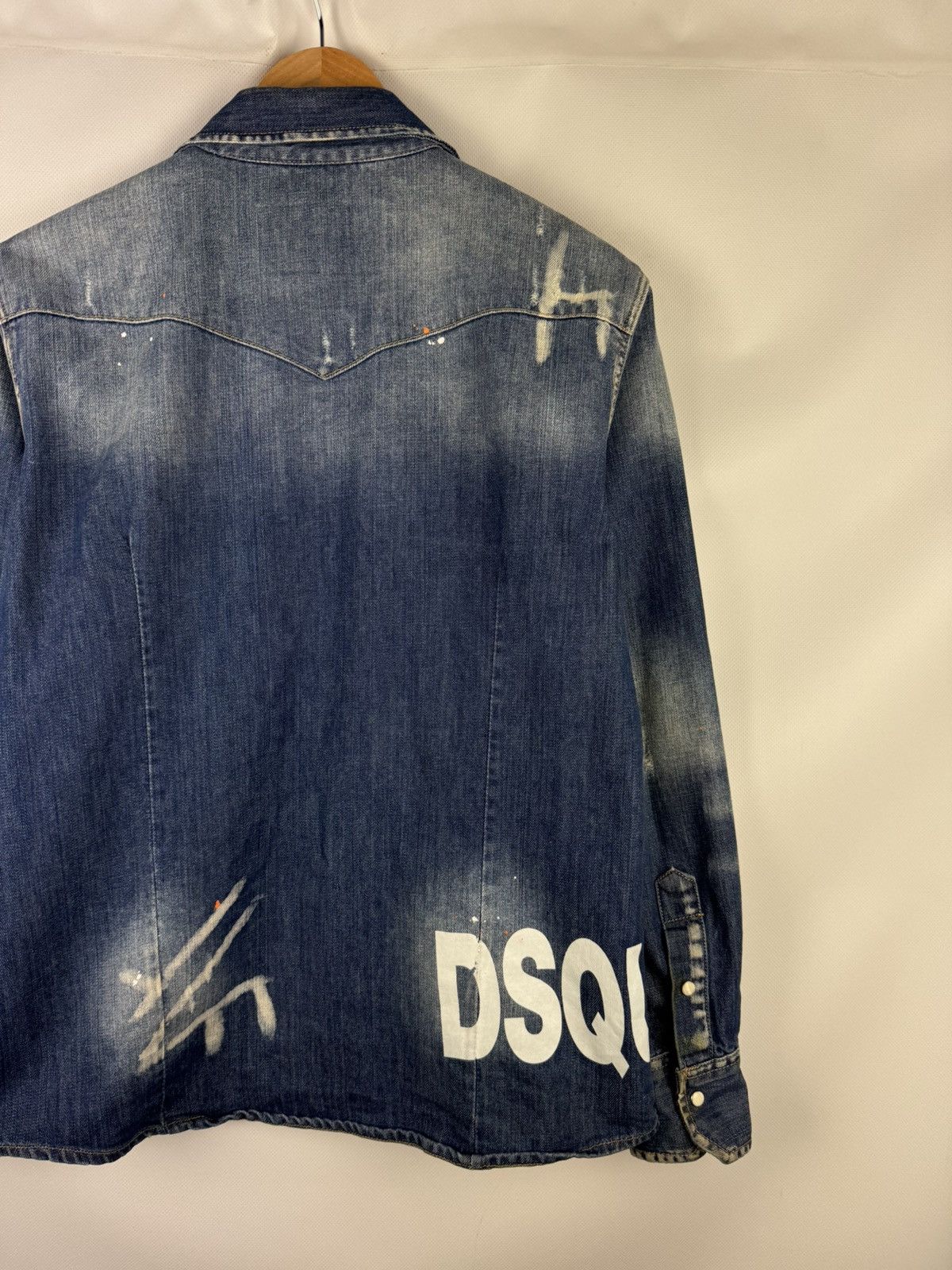 Dsquared2 Dsquared Ladies Big Logo Graphic Print Denim Button Up Shirt Size M / US 6-8 / IT 42-44 - 18 Thumbnail