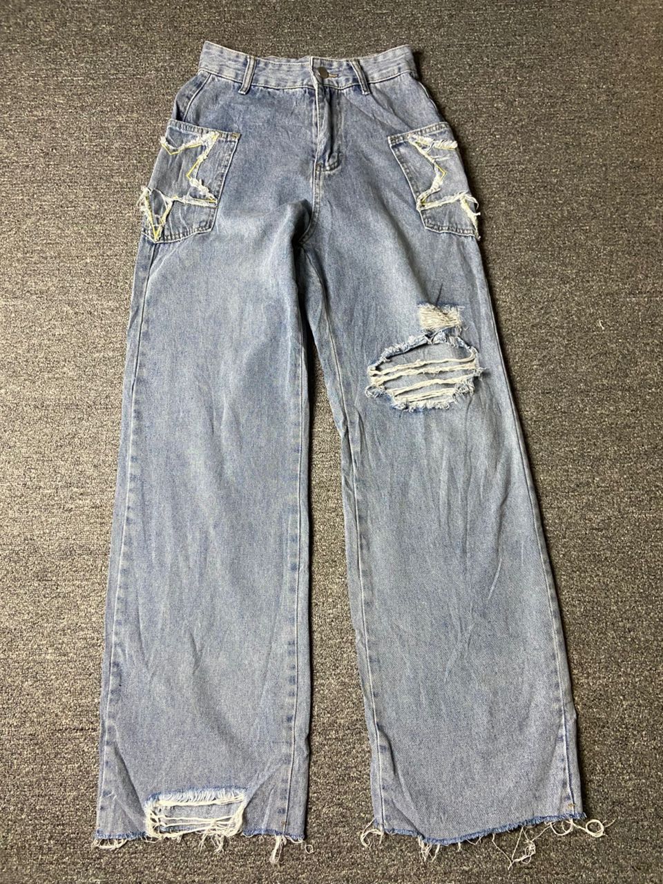 Japanese Brand ROMWE Brand Distressed Denim Ripped Jeans (158) Size 25" / US 0 / IT 36 - 1 Thumbnail