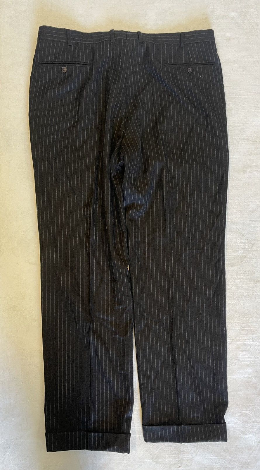 Belvest Chalk-stripe 3-button Super 120'S Wool Suit Size 46R - 13 Thumbnail