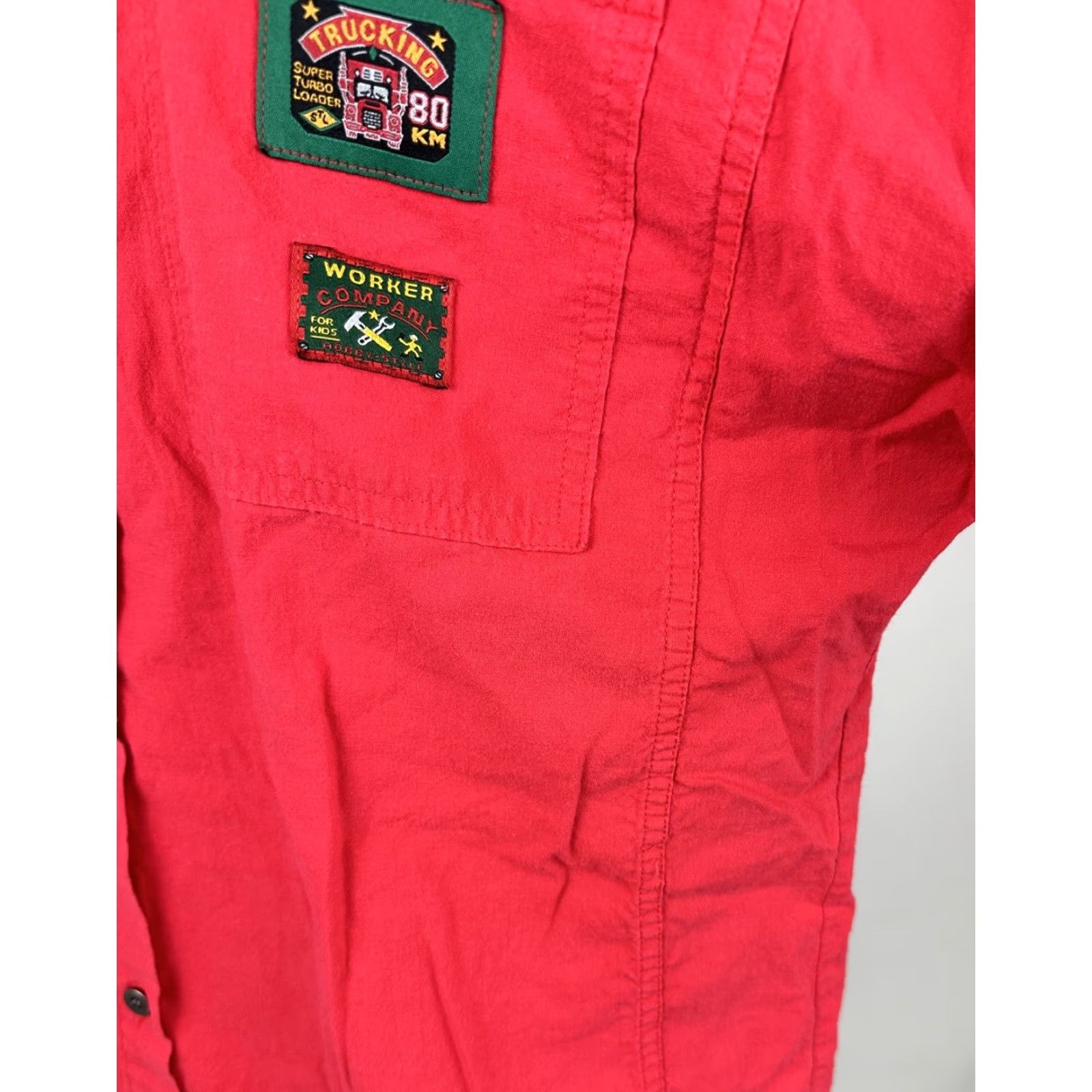 Vintage VINTAGE Casey & Max Womens Button-Up Shirt M Red 90s Retro Bohemian Army Grunge Casual Shirt Womens Medium Red Vintage Size M / US 6-8 / IT 42-44 - 7 Thumbnail