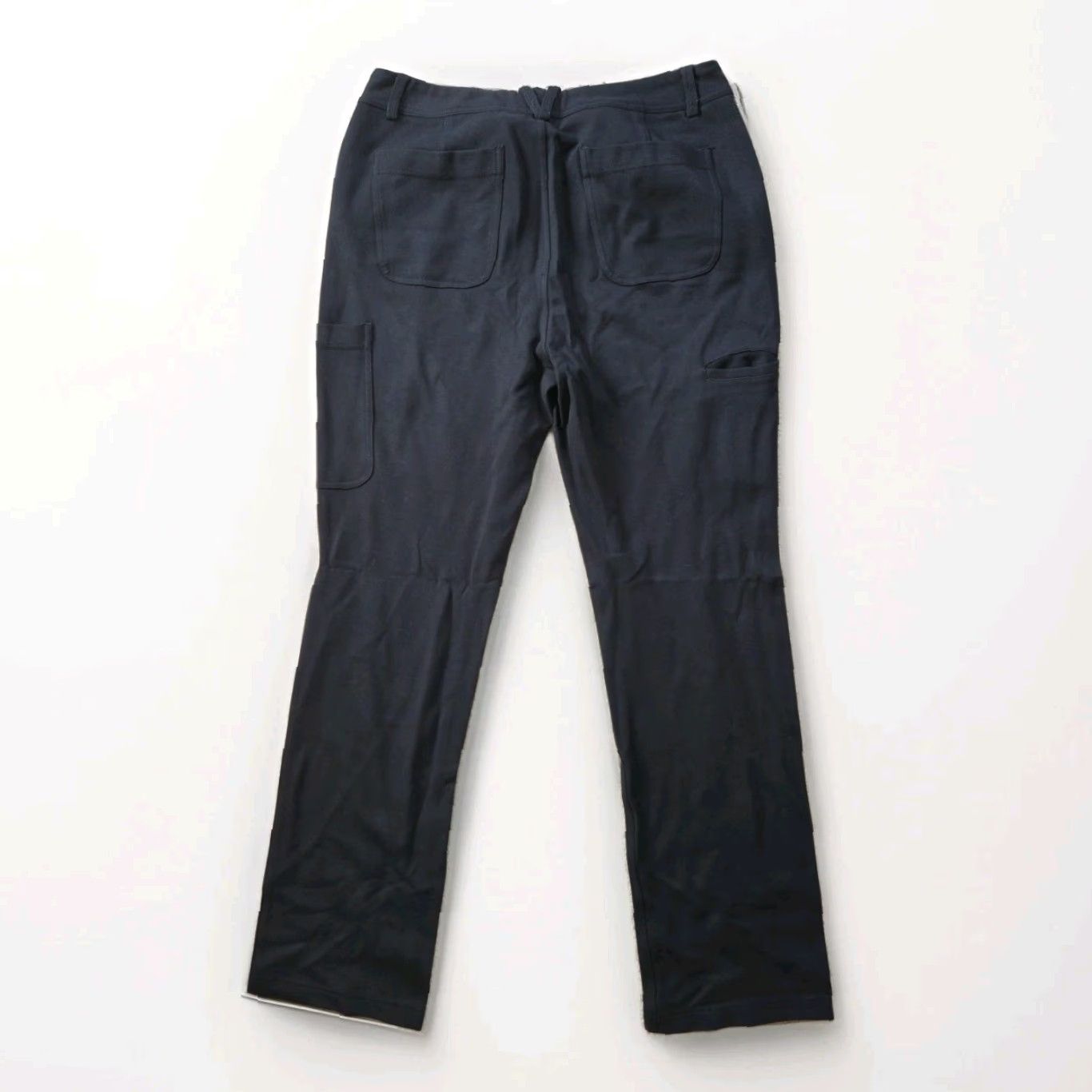 Vintage Duluth Womens Pants Knit Stretch Flat Front Black 12 Regular 34 33 Inseam 11 Rise WearWithAll 94753 Size 34" / US 12 / IT 48 - 3 Thumbnail