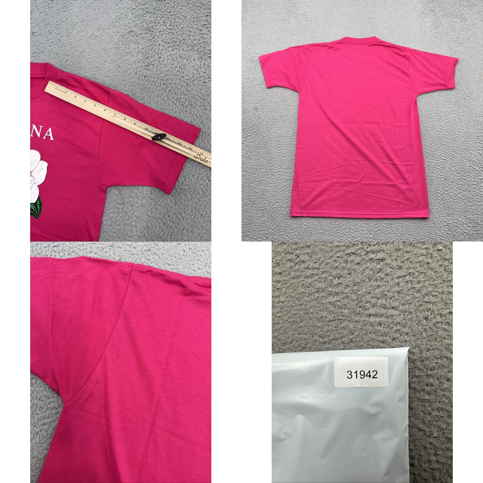 Jerzees VTG 90s Louisiana The Magnolia State Flower Pink T-Shirt M Men's Size US M / EU 48-50 / 2 - 8 Thumbnail