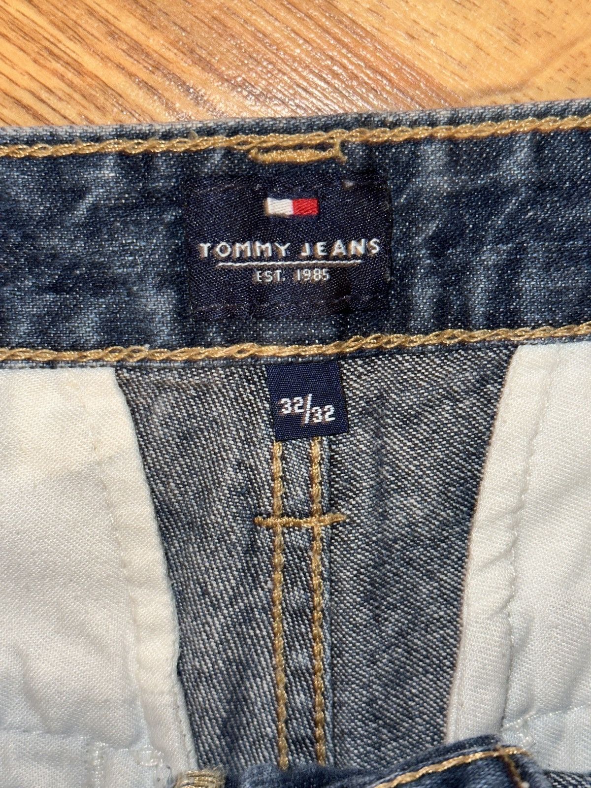 Tommy Hilfiger × Vintage Y2K TOMMY HILFIGER Baggy Rave Cargo Jeans 33x31 Size US 33 - 4 Thumbnail