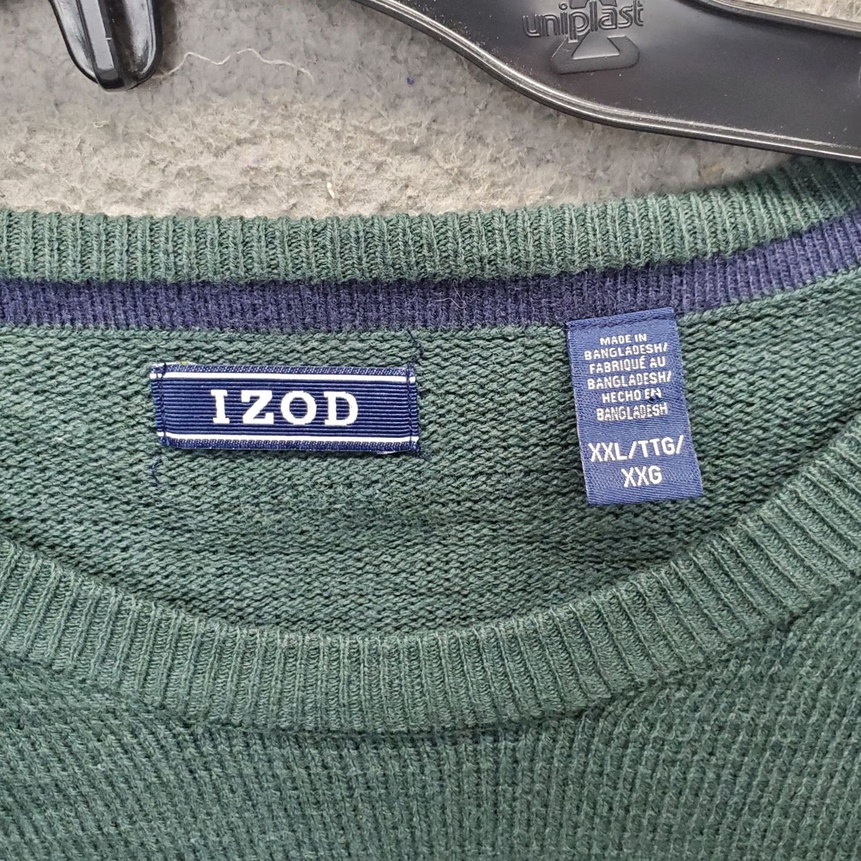 Izod IZOD Mens XXL Green Knitted Embroidered Logo Sweater Crew Neck Pullover Winter Autumn Casual Shirt Size US XXL / EU 58 / 5 - 5 Thumbnail