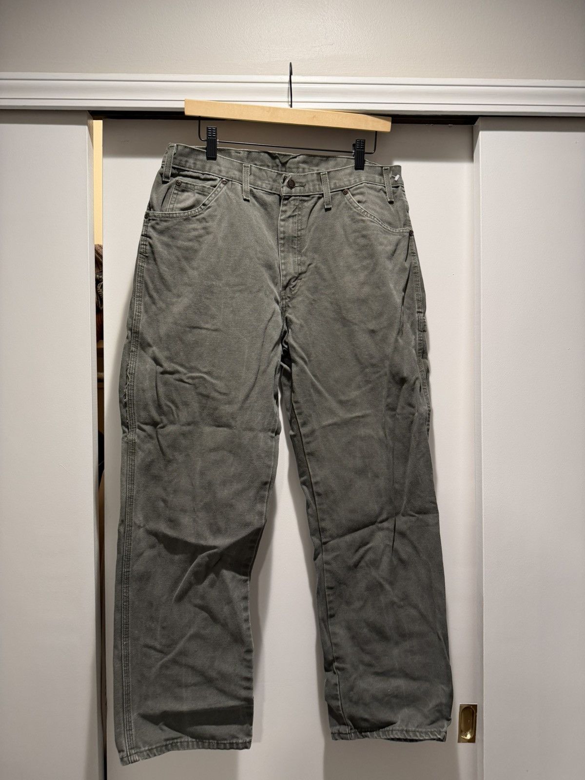 Dickies Vintage Dickies Carpenter Pants 34x30 Olive Size US 34 / EU 50 - 5 Thumbnail