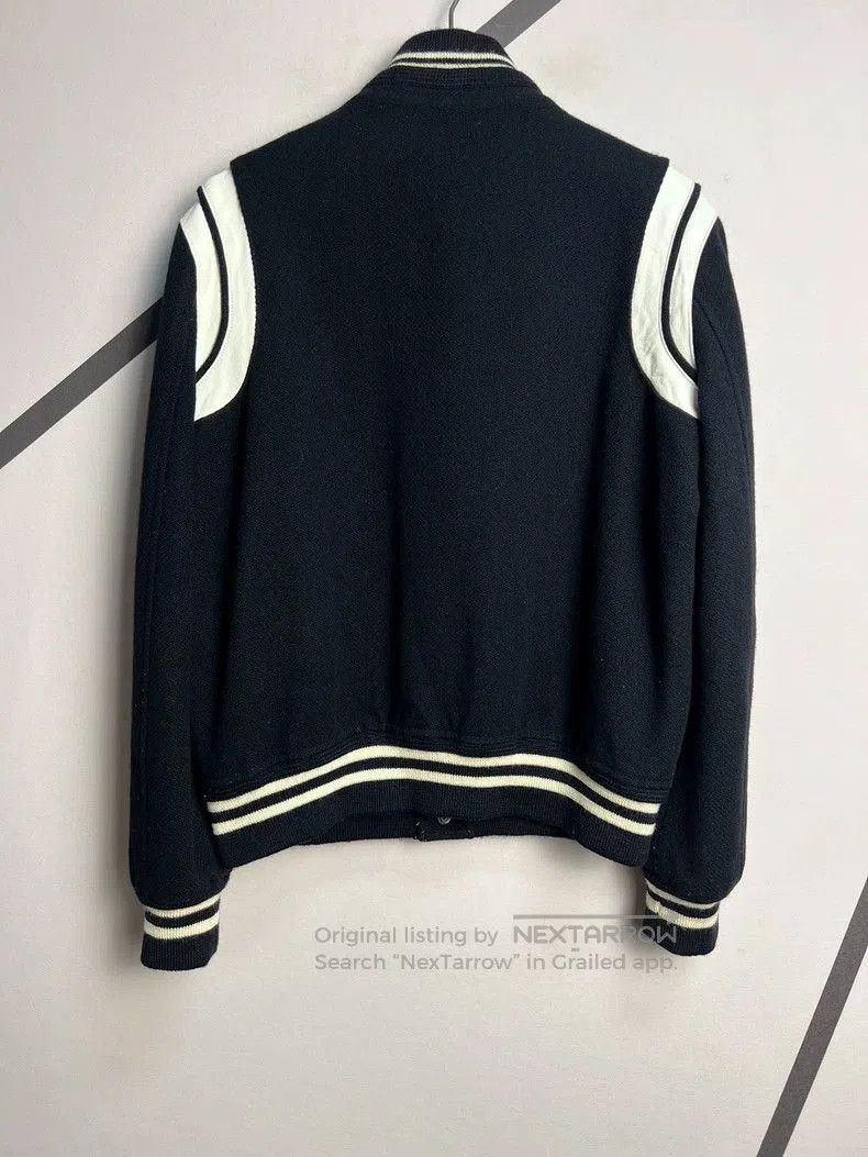 Saint Laurent Paris Saint Laurent Leather Wool Varsity Jacket. Size US M / EU 48-50 / 2 - 2 Thumbnail